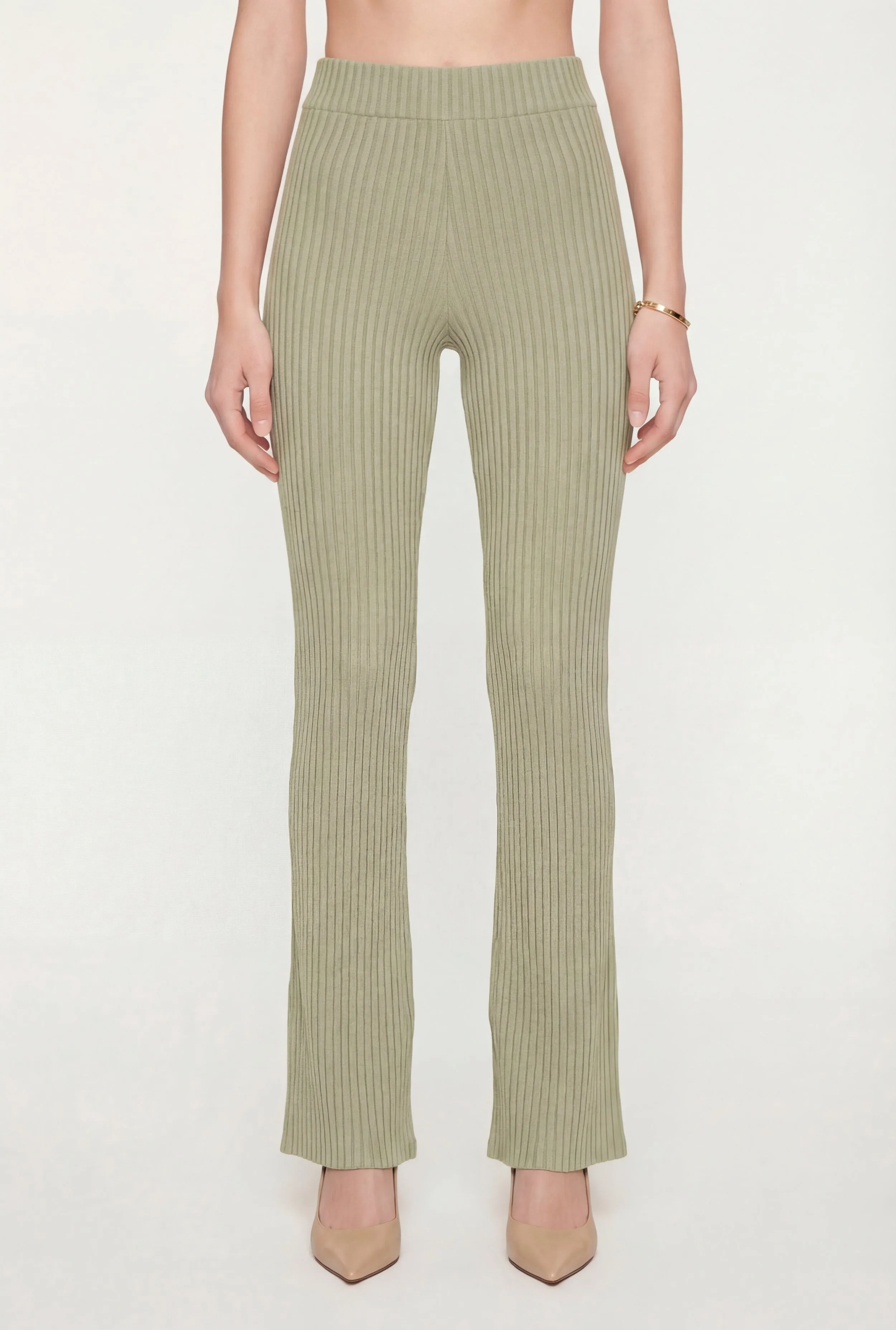 Ribbed Knit High Waisted Slim Bootcut Pants sold by Rainbow product image thumbnail 3