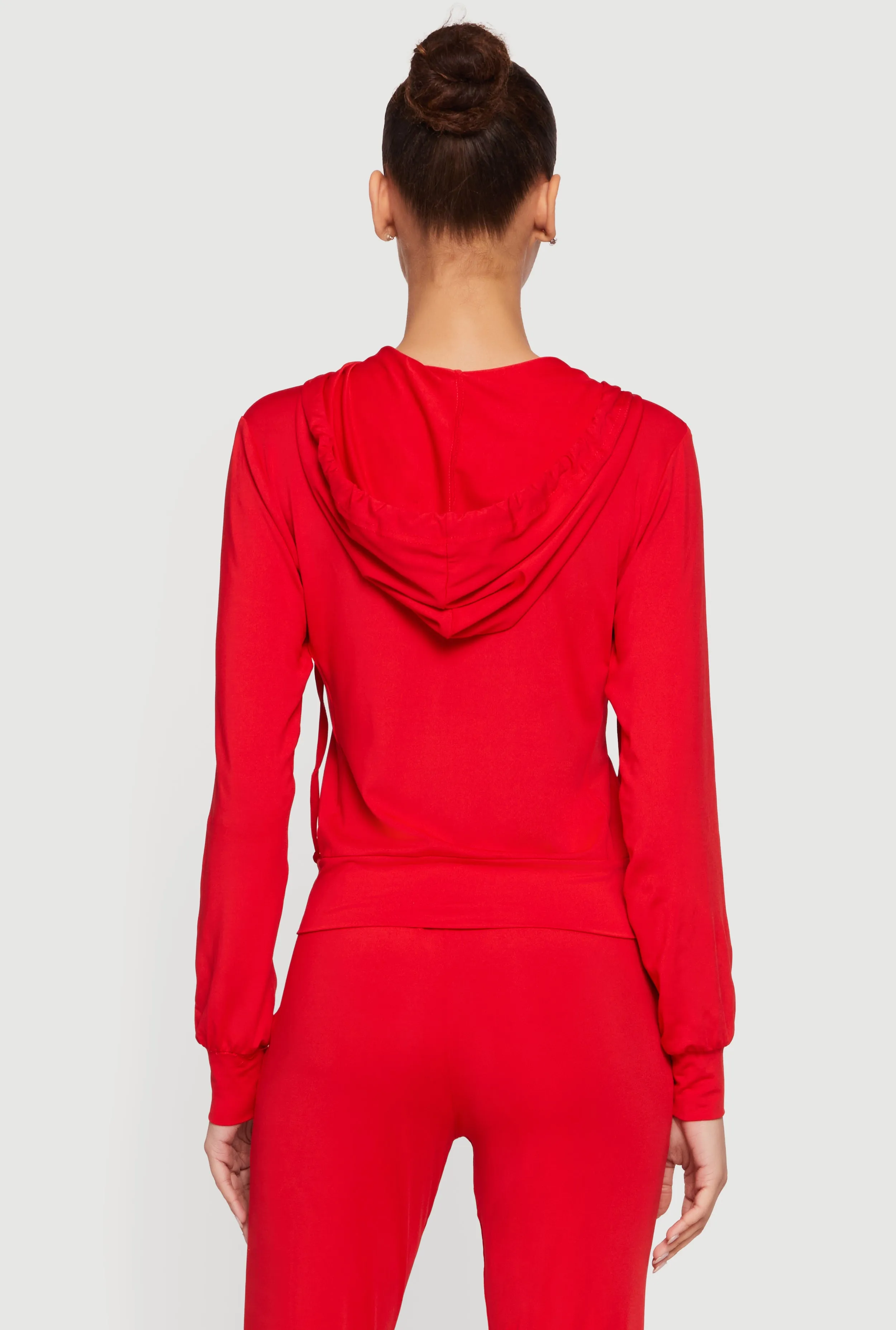 Zip Front Drawstring Hooded Track Jacket sold by Rainbow product image thumbnail 5