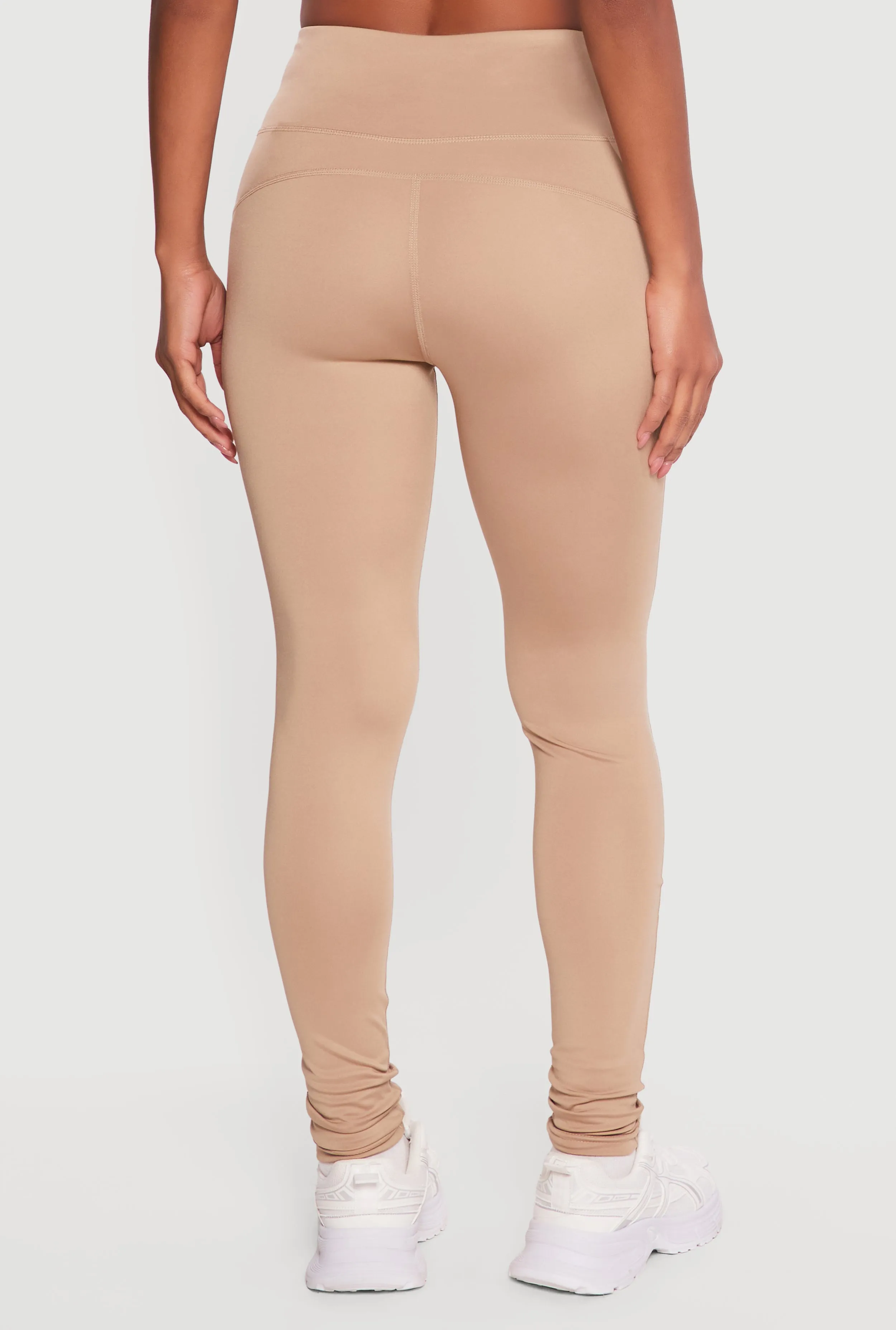 Solid High Waisted Active Leggings sold by Rainbow product image thumbnail 5