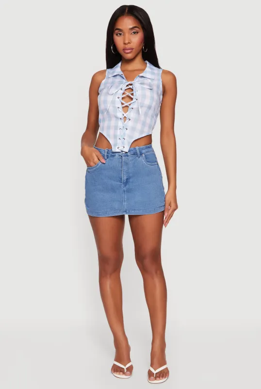 Denim Mini Skort made by Rainbow