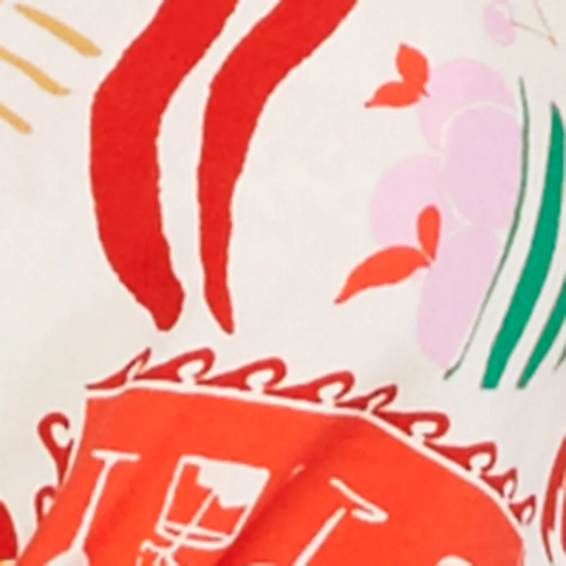 High Waisted Tropical Pattern Drawstring Waist Pants sold by Rainbow product image thumbnail 4