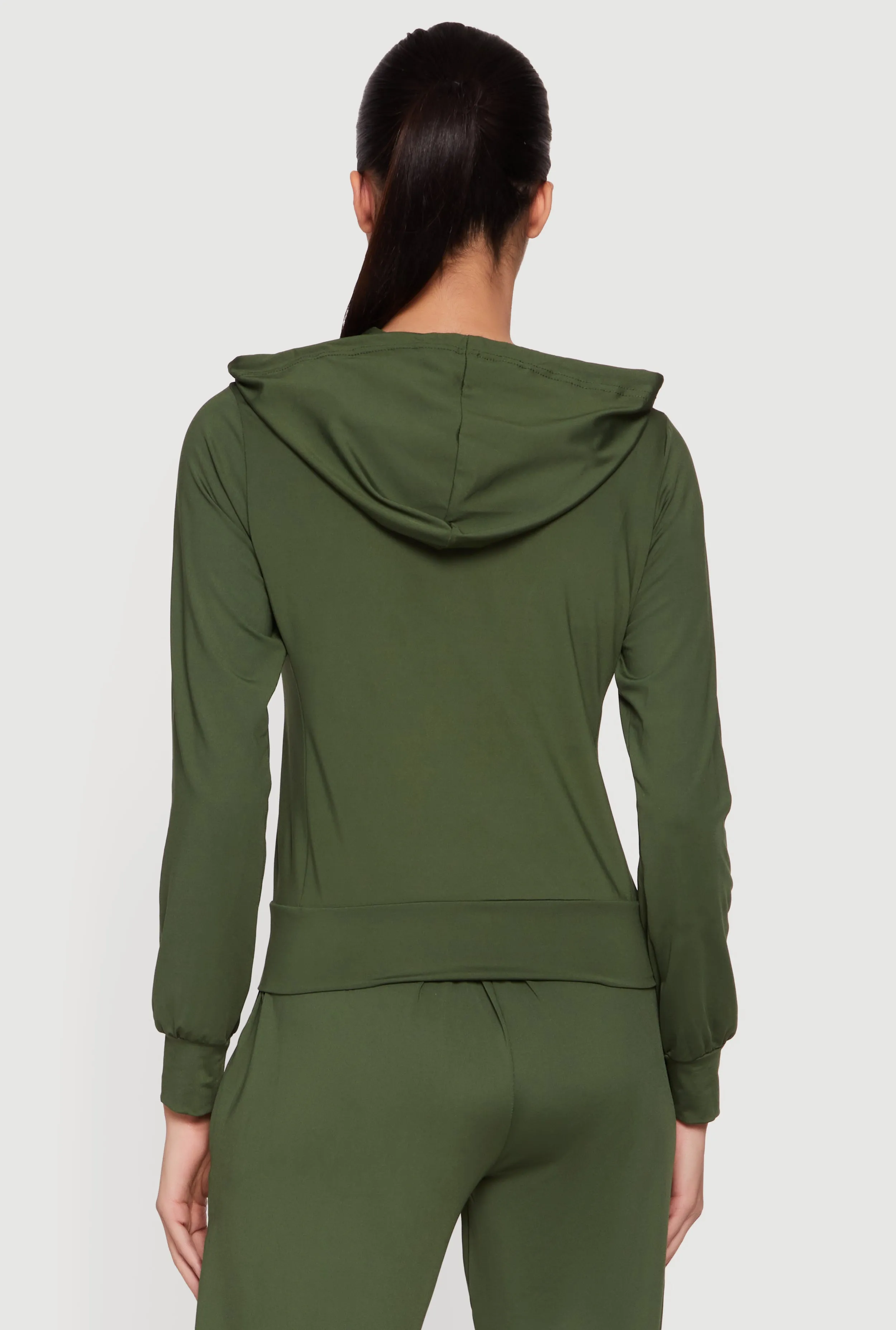 Zip Front Drawstring Hooded Track Jacket sold by Rainbow product image thumbnail 5