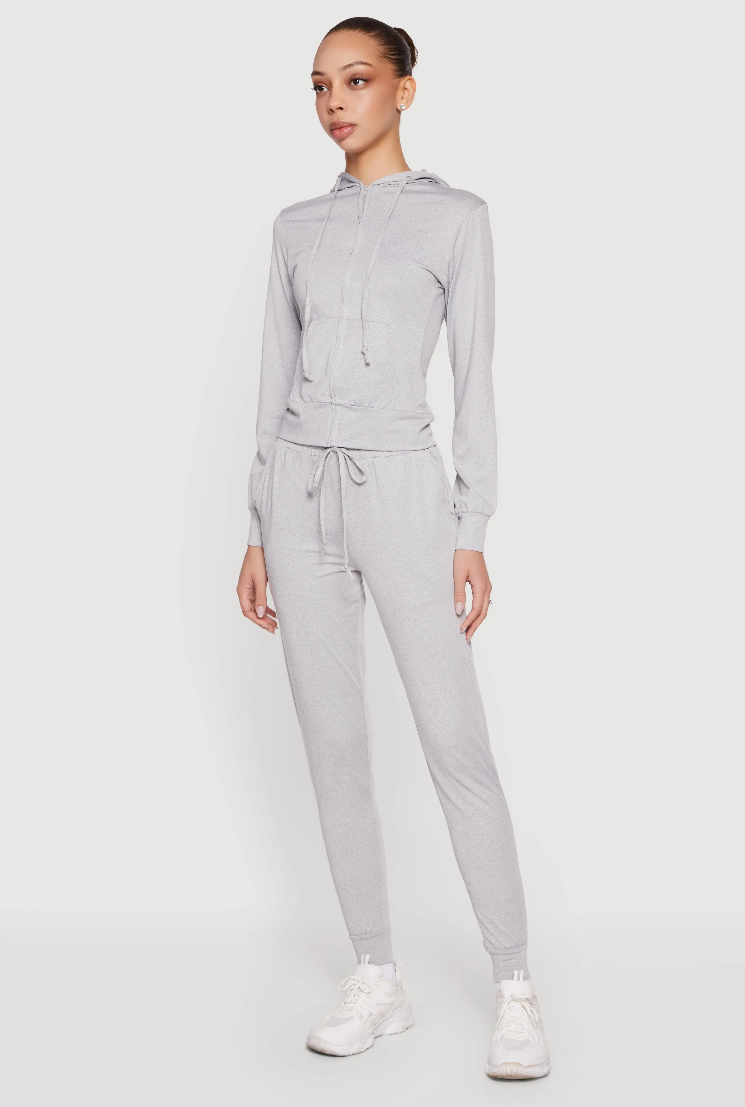 Zip Front Drawstring Hooded Track Jacket sold by Rainbow product image thumbnail 3