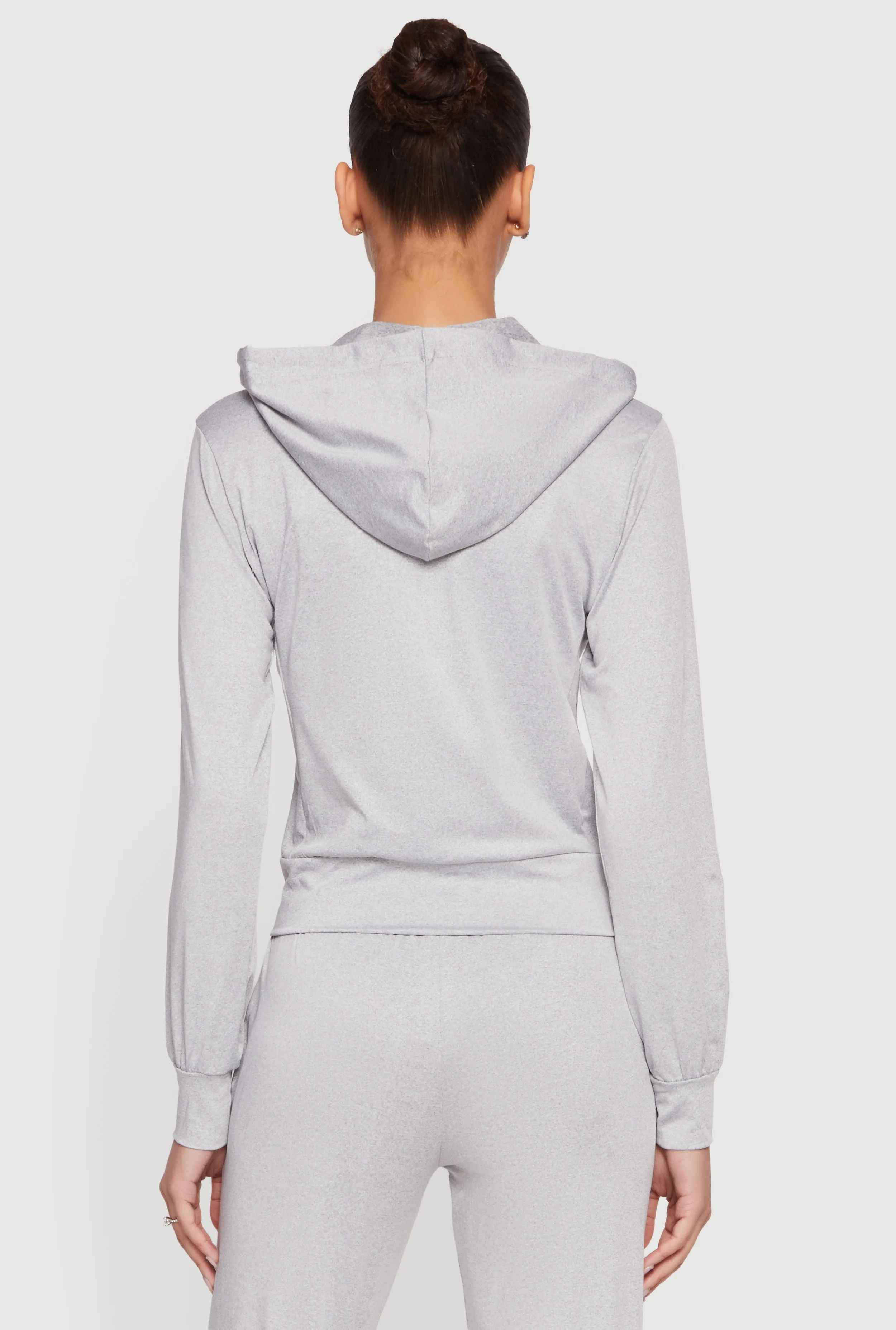 Zip Front Drawstring Hooded Track Jacket sold by Rainbow product image thumbnail 5