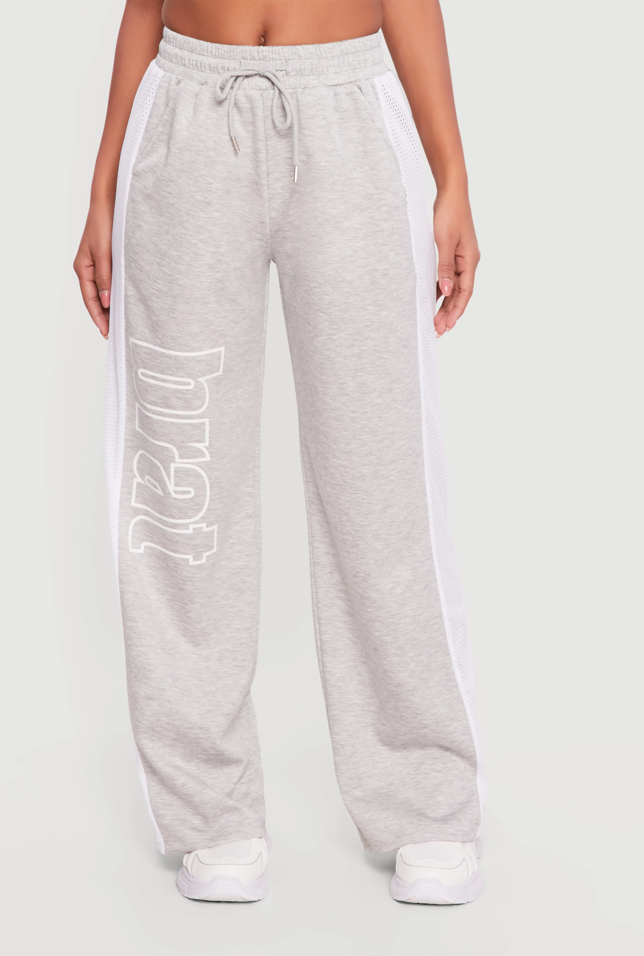 Brat Graphic Drawstring Waist Wide Leg Pants sold by Rainbow product image thumbnail 3