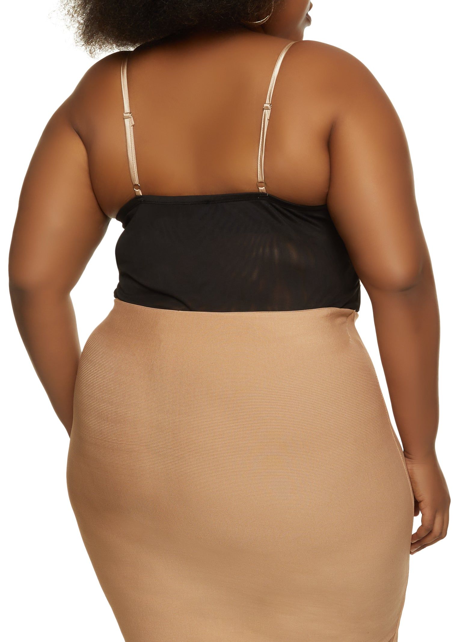 Plus Size Mesh Caged Trim Bodysuit sold by Rainbow product image thumbnail 3