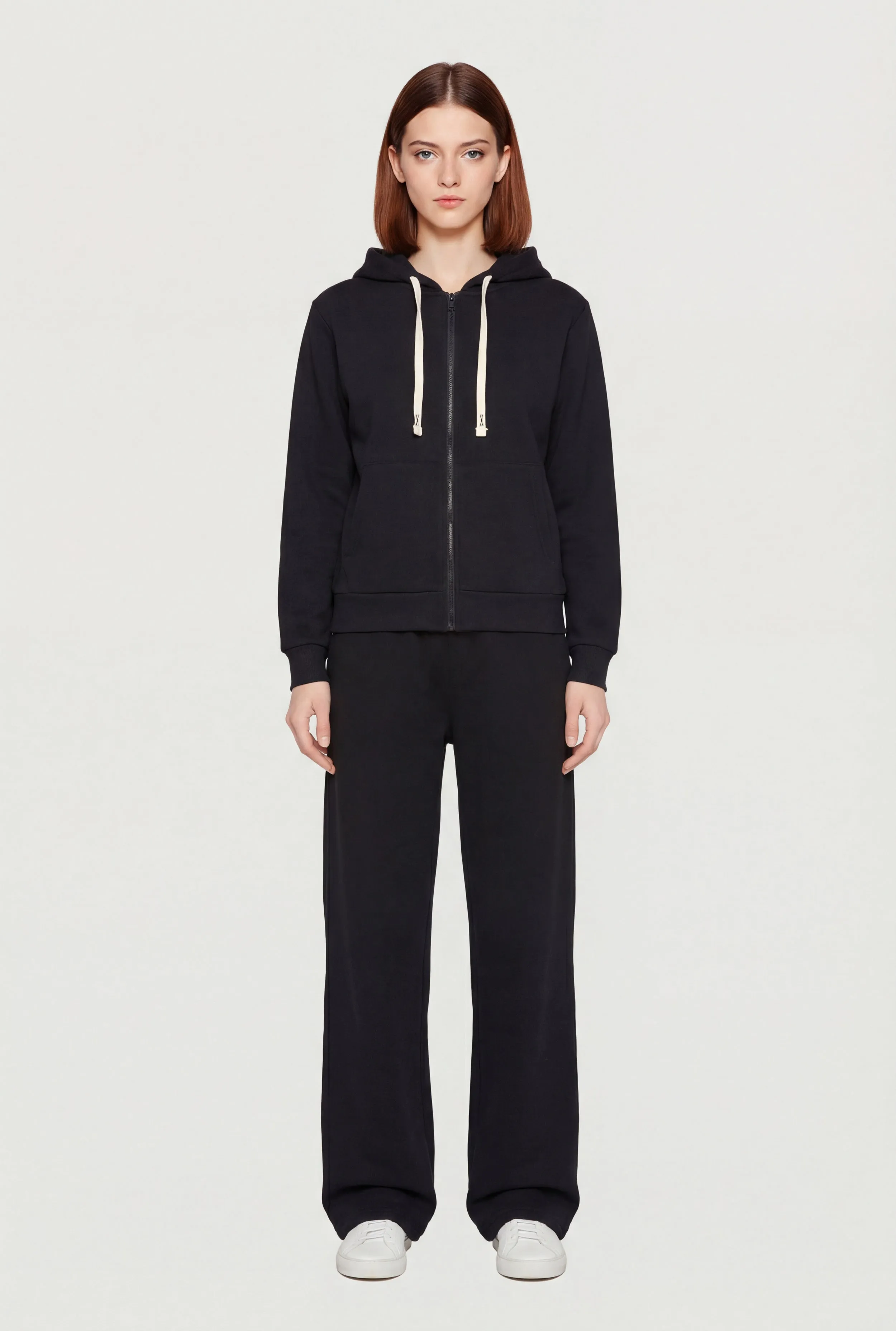 Long Sleeve Zip Front Drawstring Hoodie sold by Rainbow product image thumbnail 2