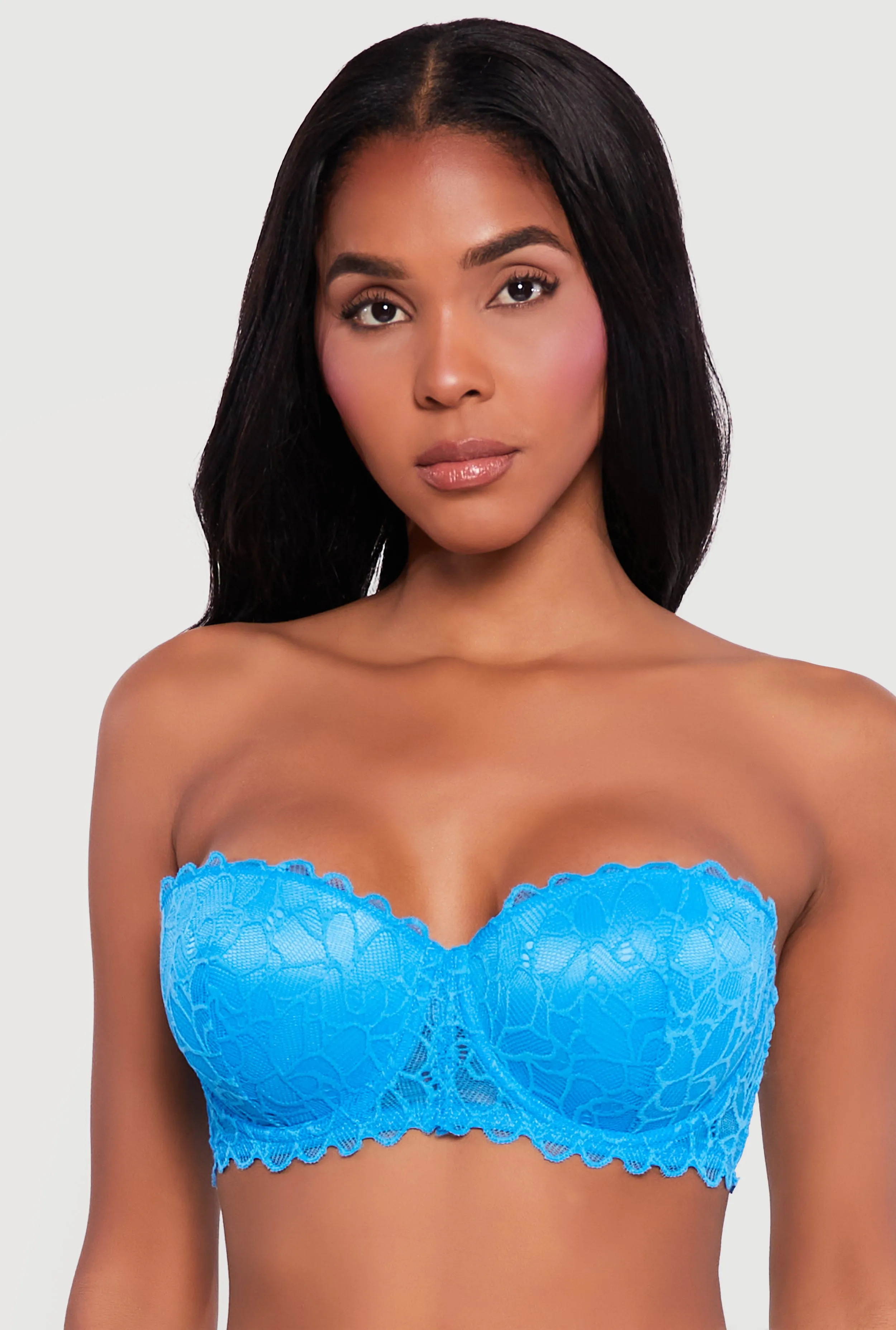 Abstract Scalloped Lace Convertible Balconette Bra sold by Rainbow product image thumbnail 5