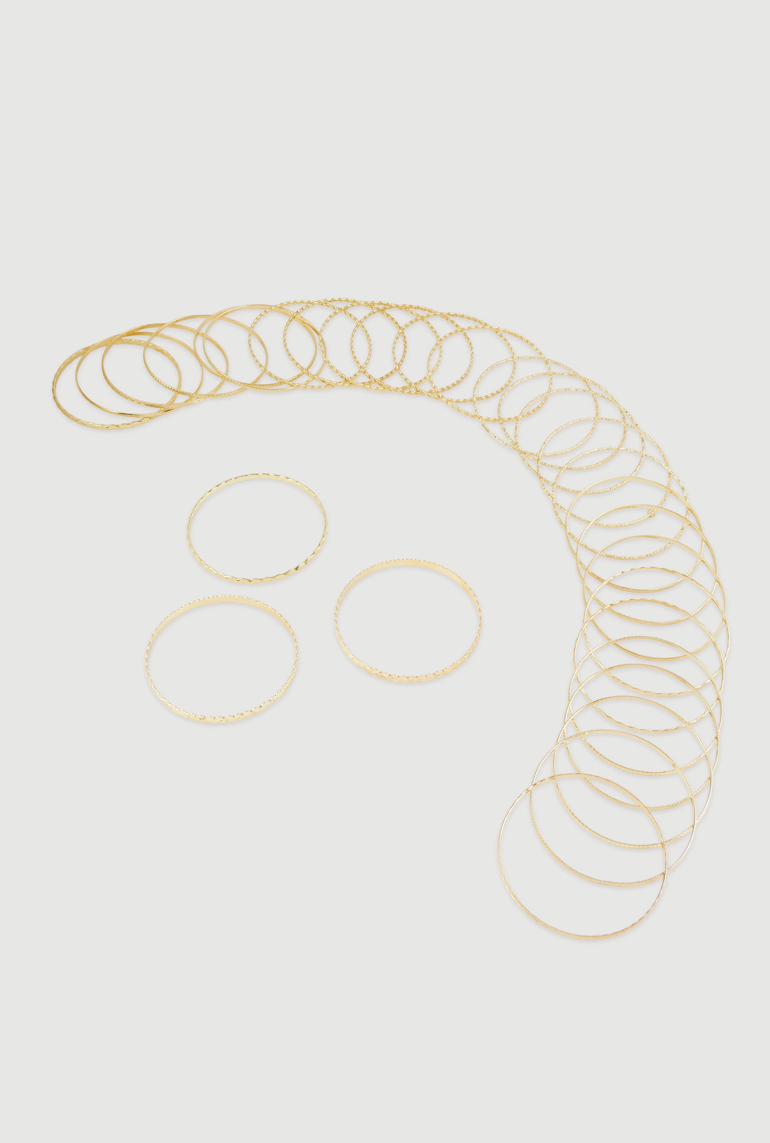 Assorted Metallic Textured Bangles Set of 30 sold by Rainbow product image thumbnail 3