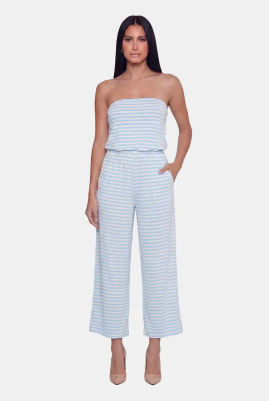 Striped Tube Jumpsuit sold by Rainbow