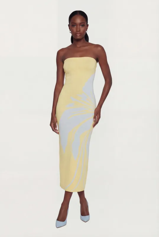 Floral Tube Maxi Sweater Dress made by Rainbow