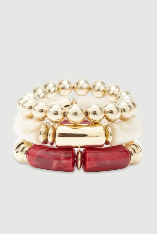 Assorted Beaded Bracelets Set of 3 sold by Rainbow