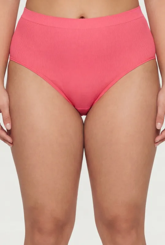 Plus Size Seamless Rib Knit Bikini Panty sold by Rainbow