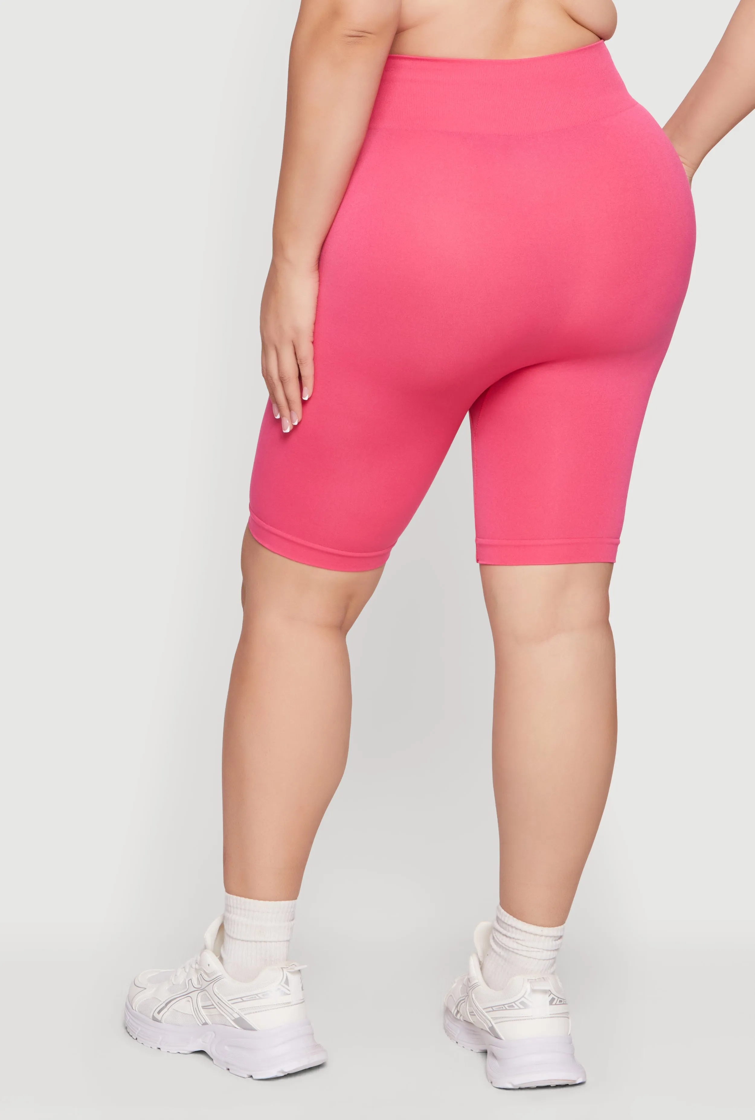 Plus Size High Waisted Seamless Bike Shorts sold by Rainbow product image thumbnail 5
