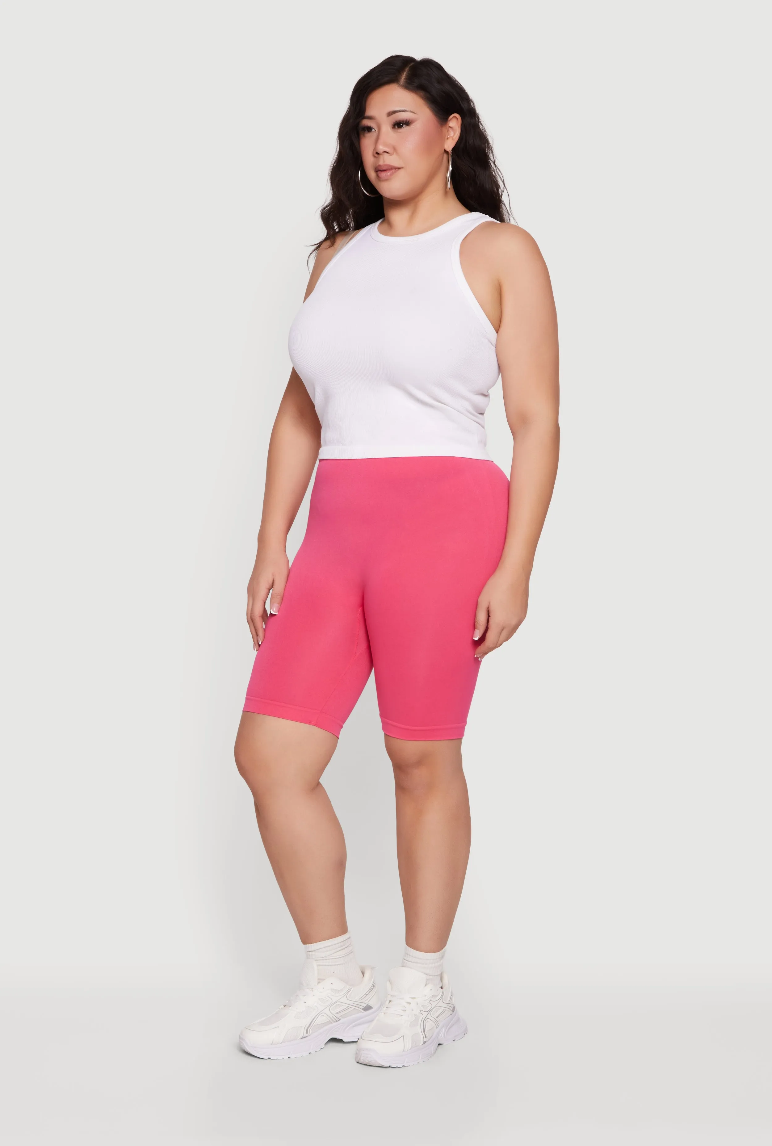 Plus Size High Waisted Seamless Bike Shorts sold by Rainbow product image thumbnail 2