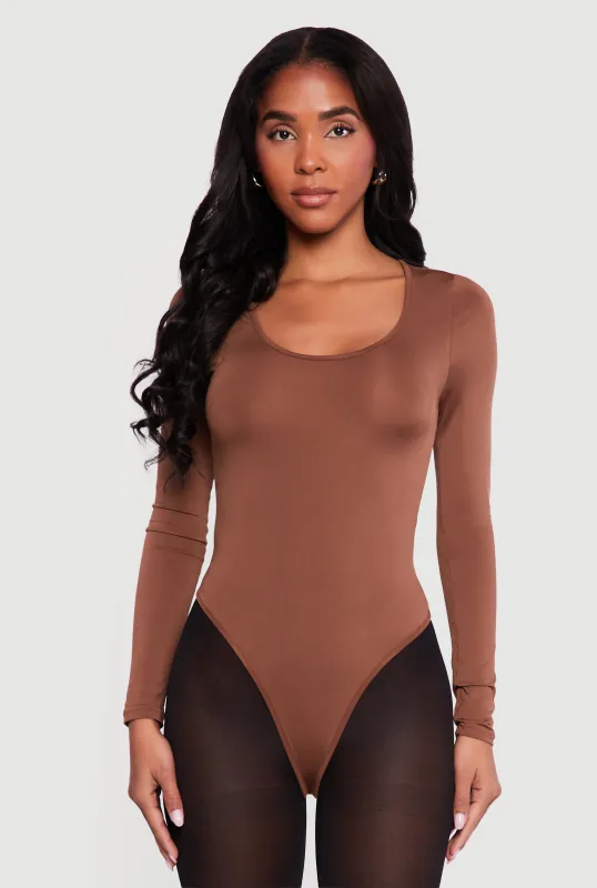 Basic Long Sleeve Scoop Neck Bodysuit sold by Rainbow