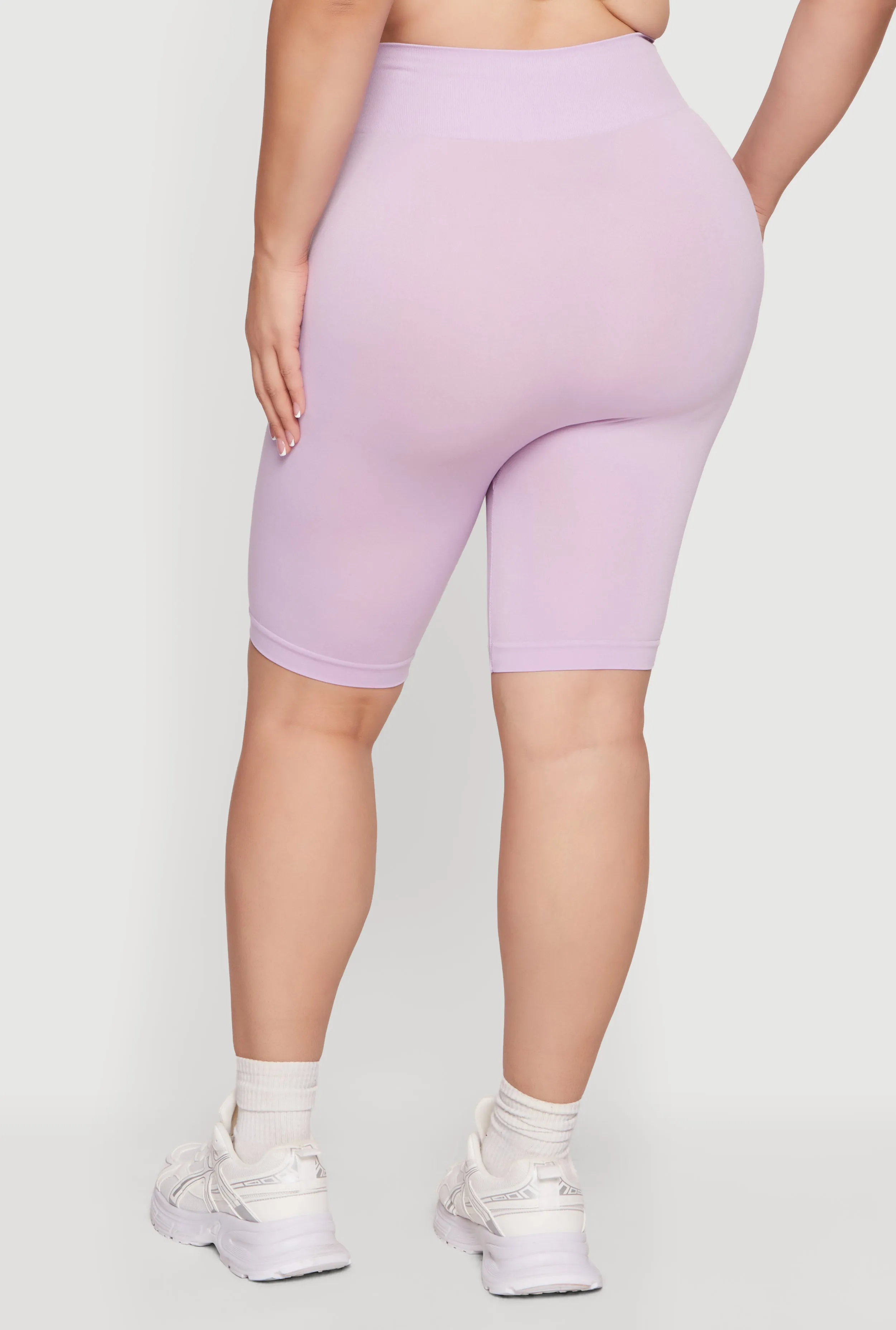 Plus Size High Waisted Seamless Bike Shorts sold by Rainbow product image thumbnail 5