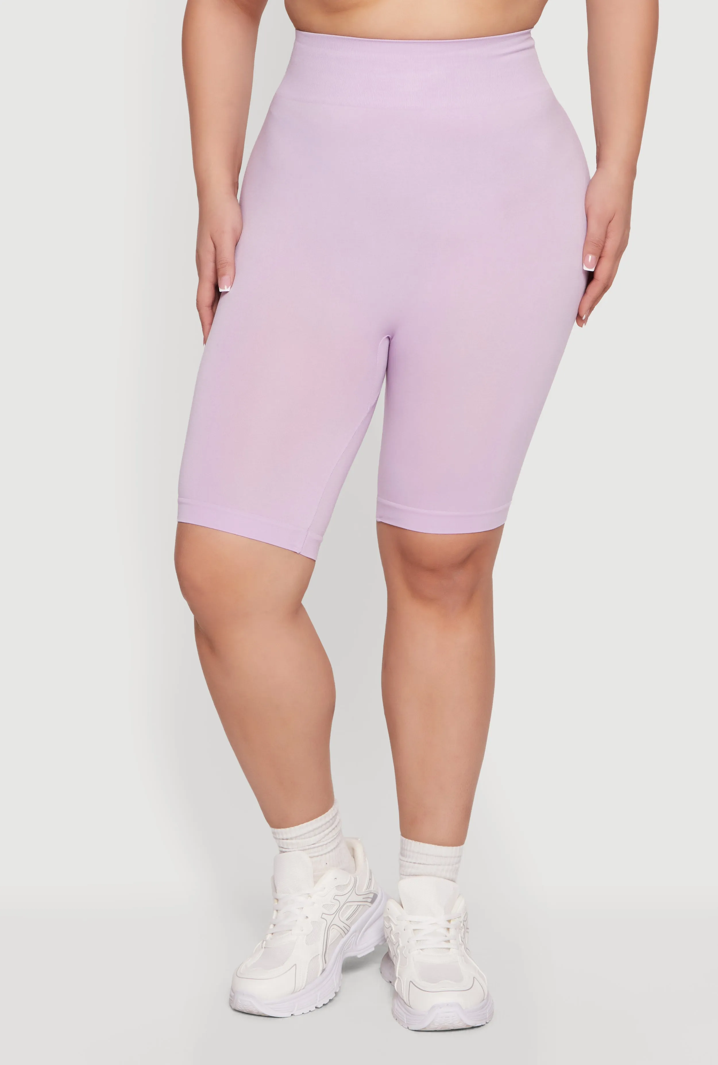 Plus Size High Waisted Seamless Bike Shorts sold by Rainbow product image thumbnail 3