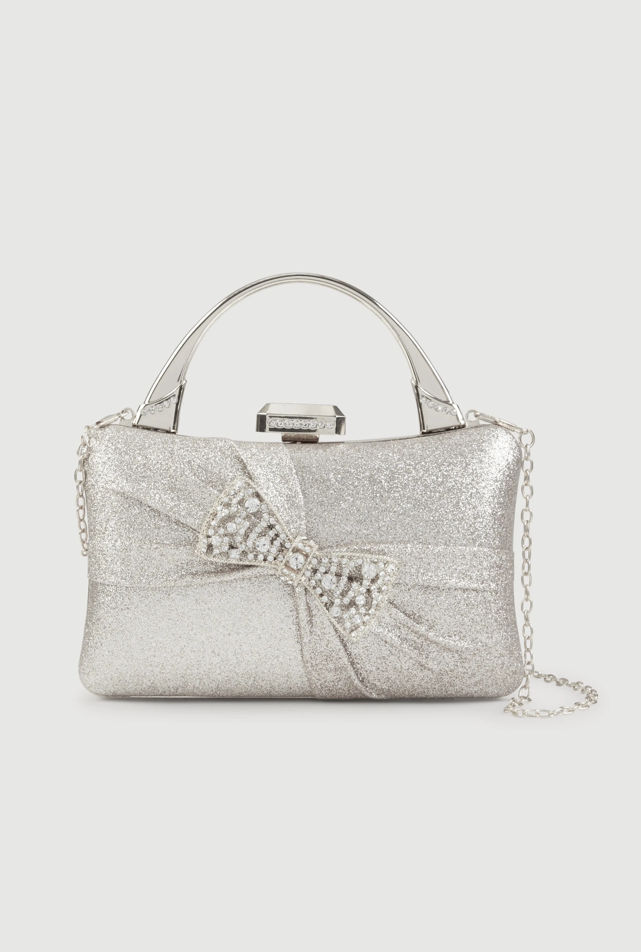 Rhinestone Bow Glitter Convertible Crossbody Bag sold by Rainbow