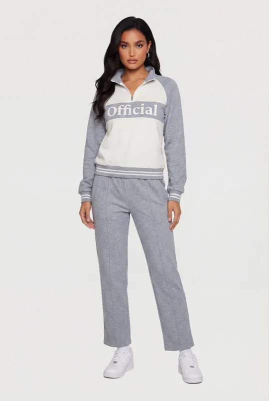 Pintuck Detail Varsity Stripe Pintuck Detail Sweatpants sold by Rainbow