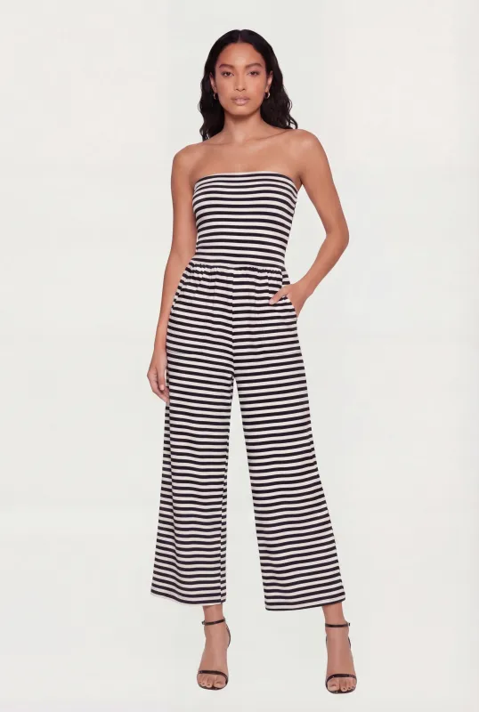 Striped Tube Jumpsuit sold by Rainbow