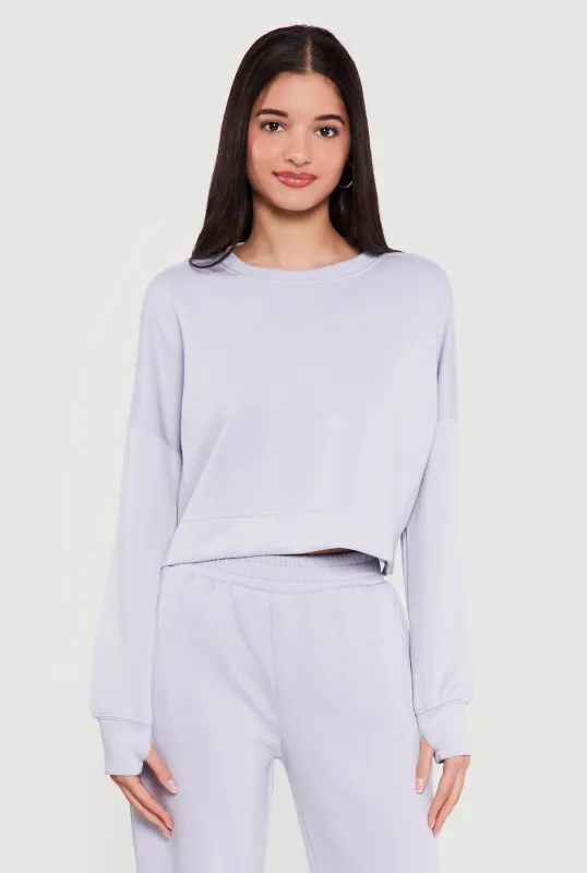Drop Shoulder Crew Neck Sweatshirt made by Rainbow