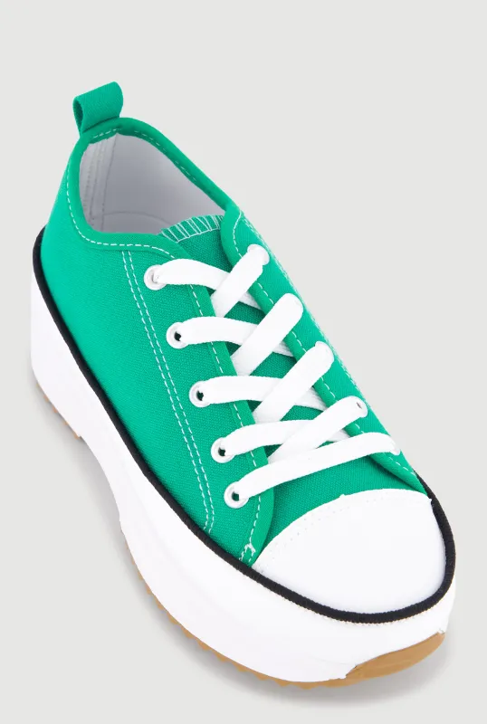 Chunky Platform Canvas Sneakers sold by Rainbow