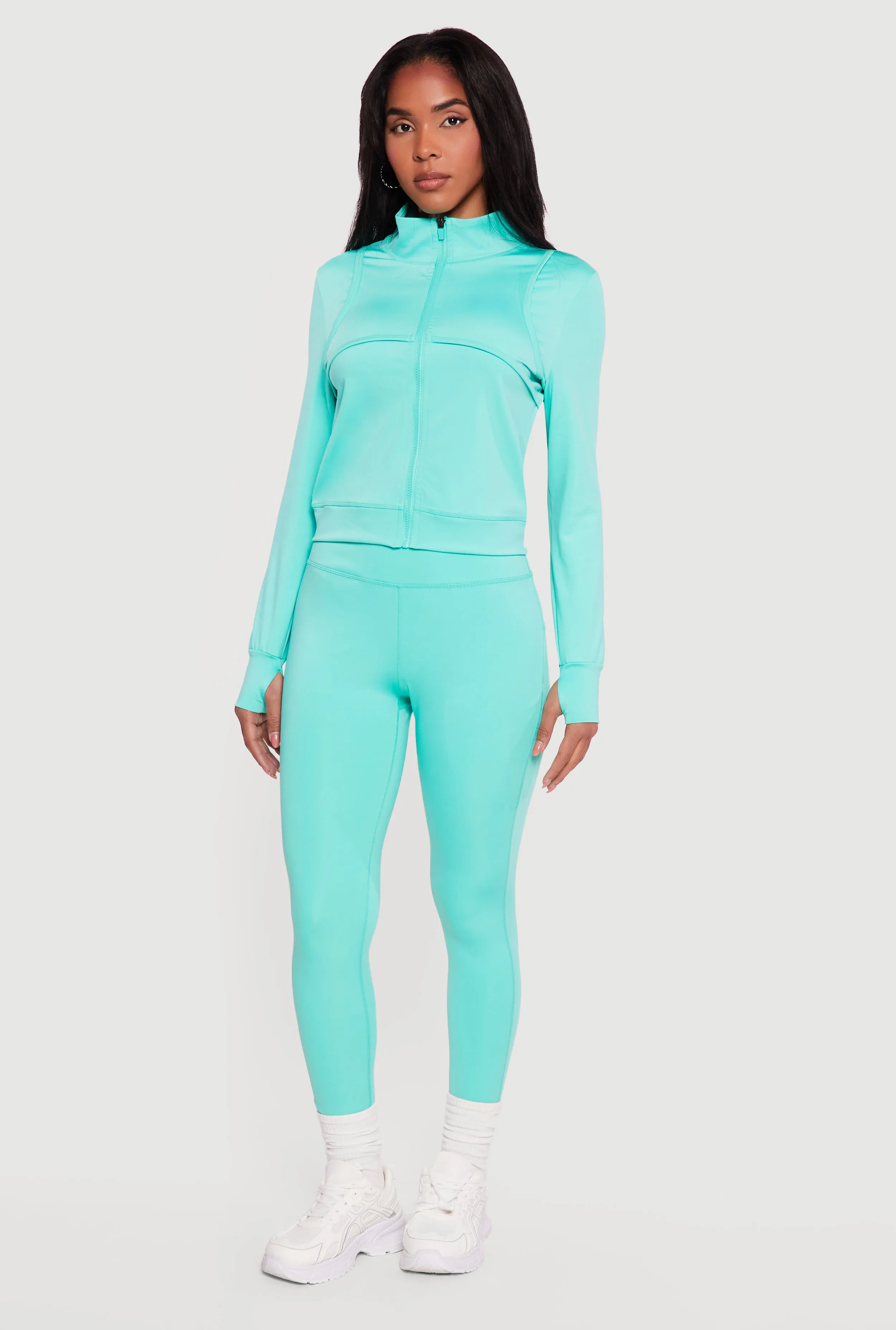 Solid High Waisted Active Leggings sold by Rainbow product image thumbnail 3