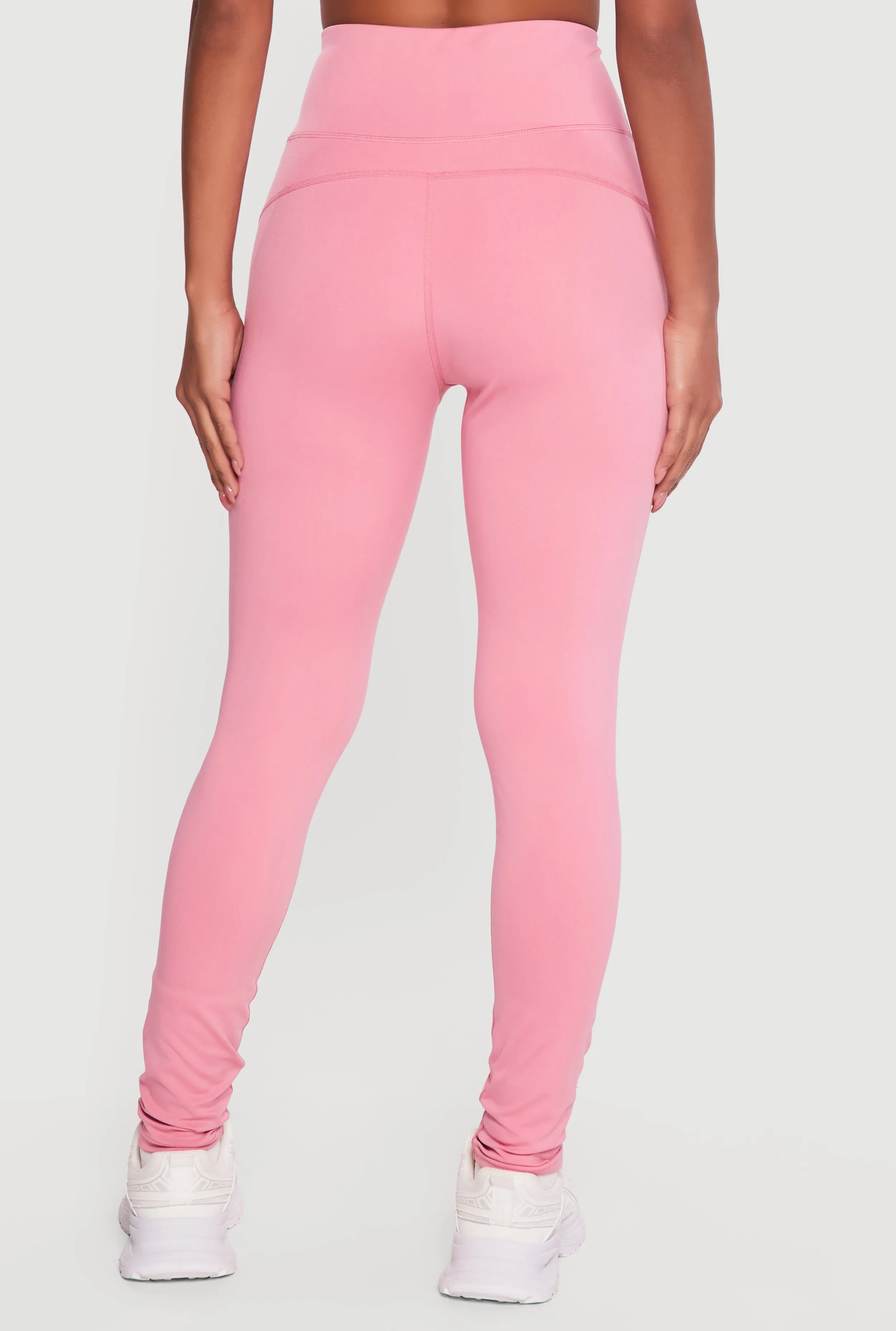 Solid High Waisted Active Leggings sold by Rainbow product image thumbnail 5
