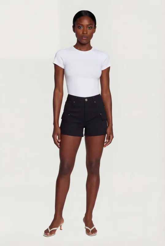 WAX Solid Twill Cargo Shorts made by Rainbow