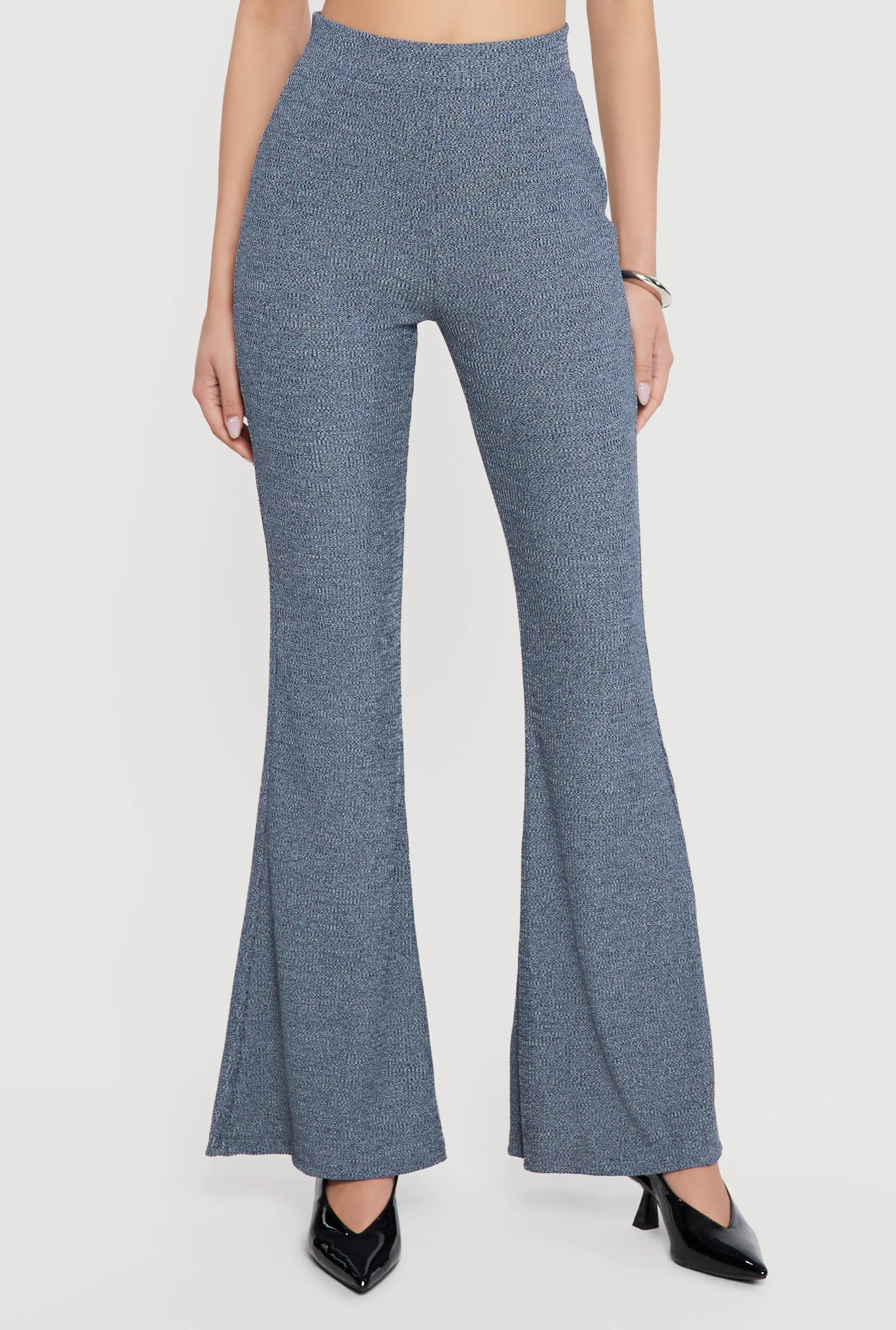 Rib Knit High Waisted Flare Pants sold by Rainbow product image thumbnail 3
