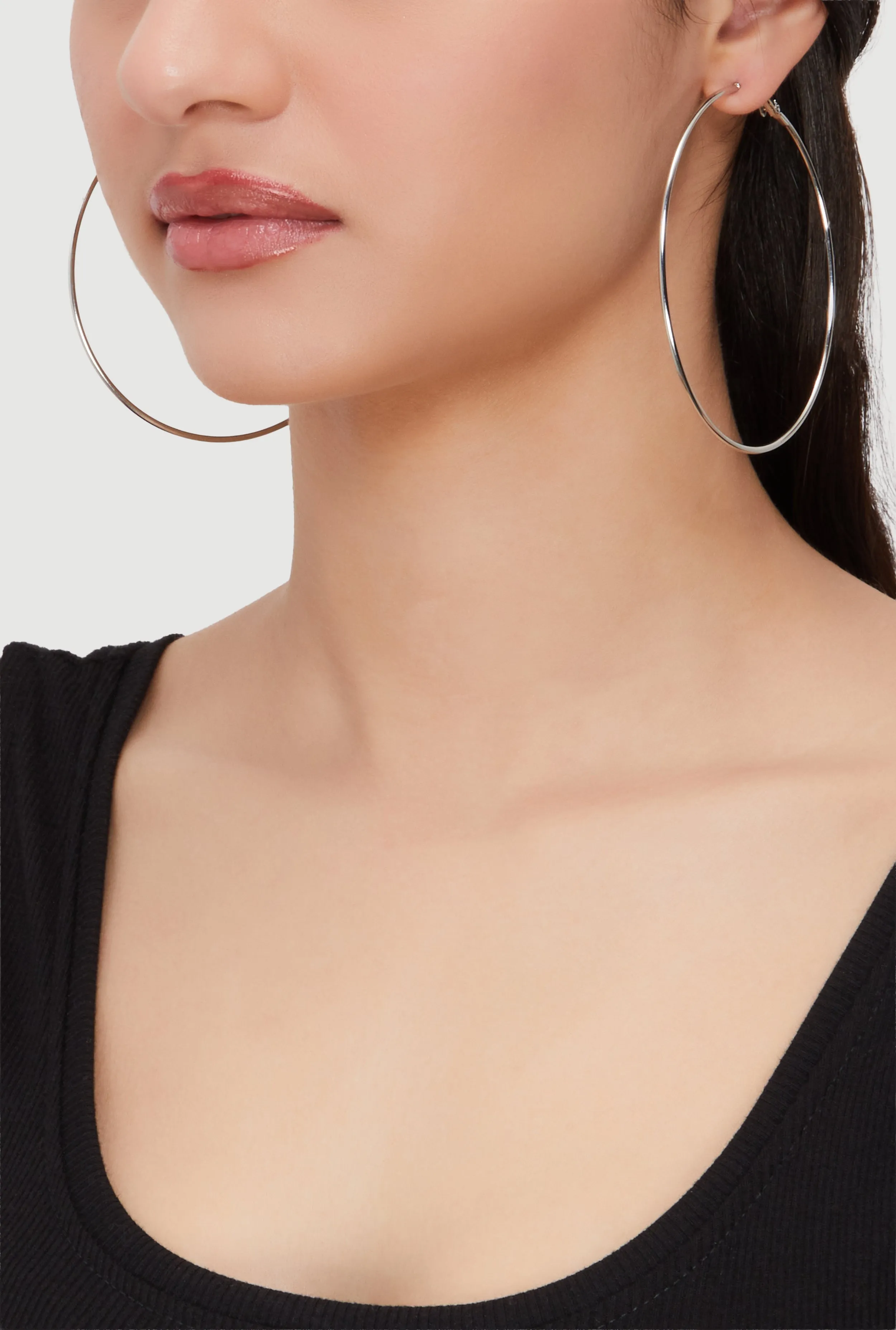 Cubic Zirconia Stud Earrings and Metallic Hoops Set of 9 sold by Rainbow product image thumbnail 3