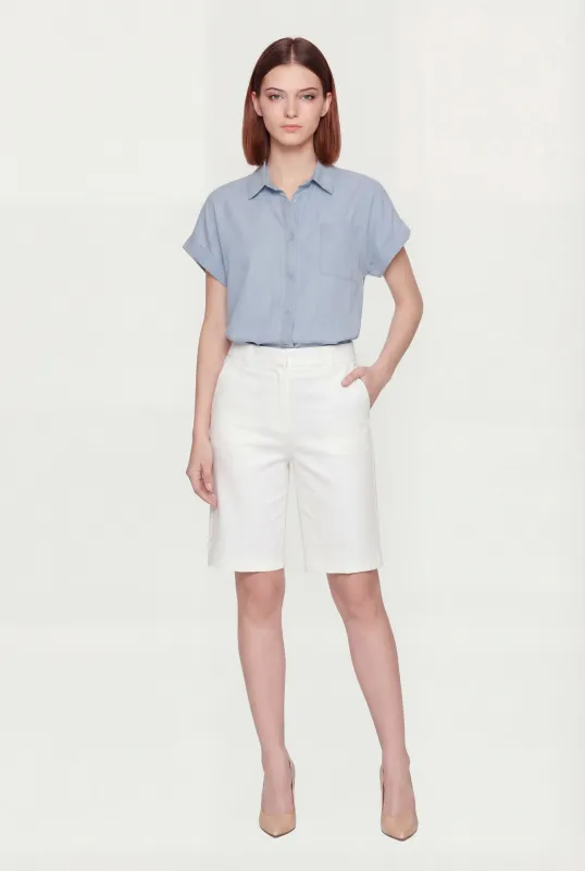 Denim Button Front Pocket Shirt sold by Rainbow