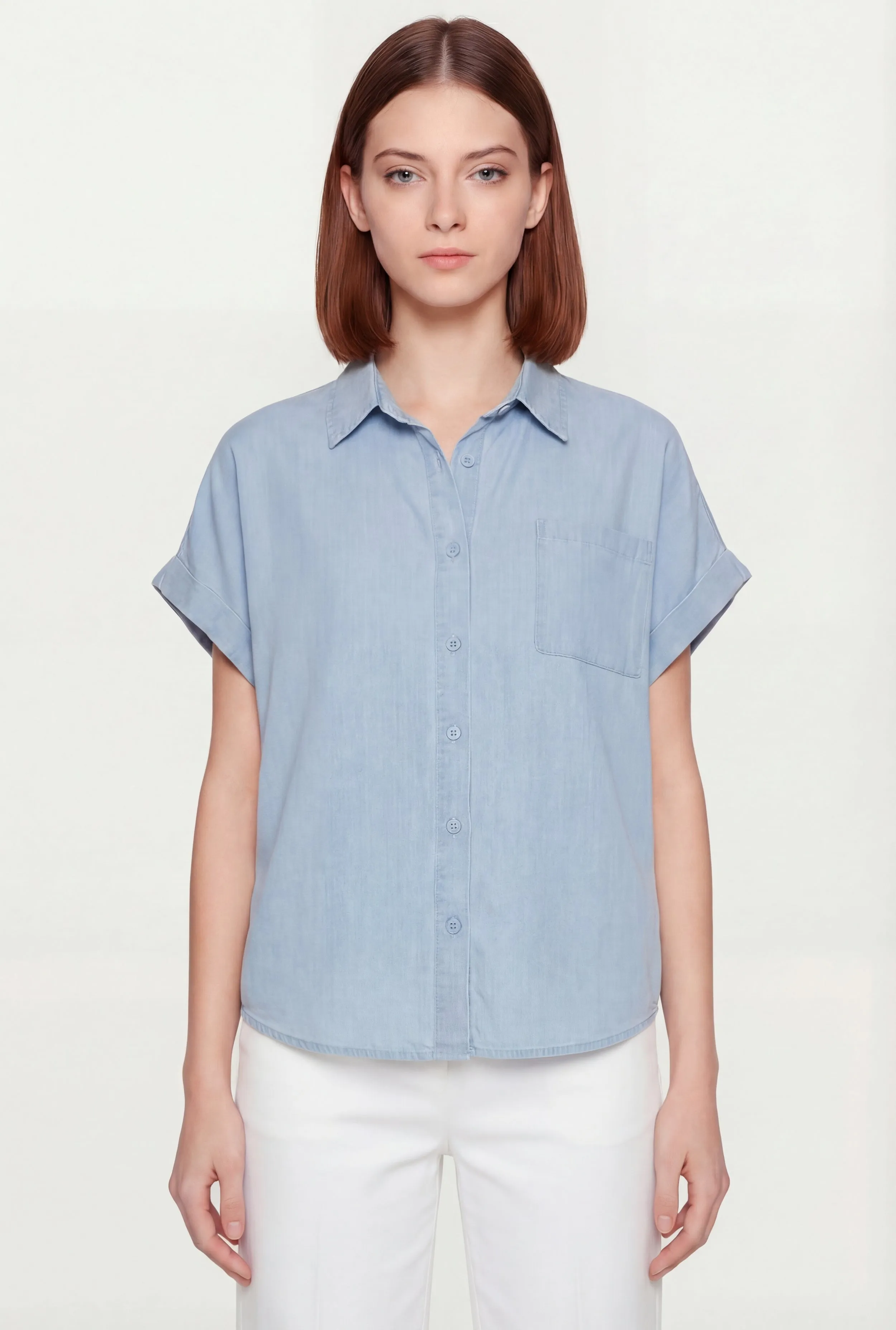 Denim Button Front Pocket Shirt sold by Rainbow product image thumbnail 2