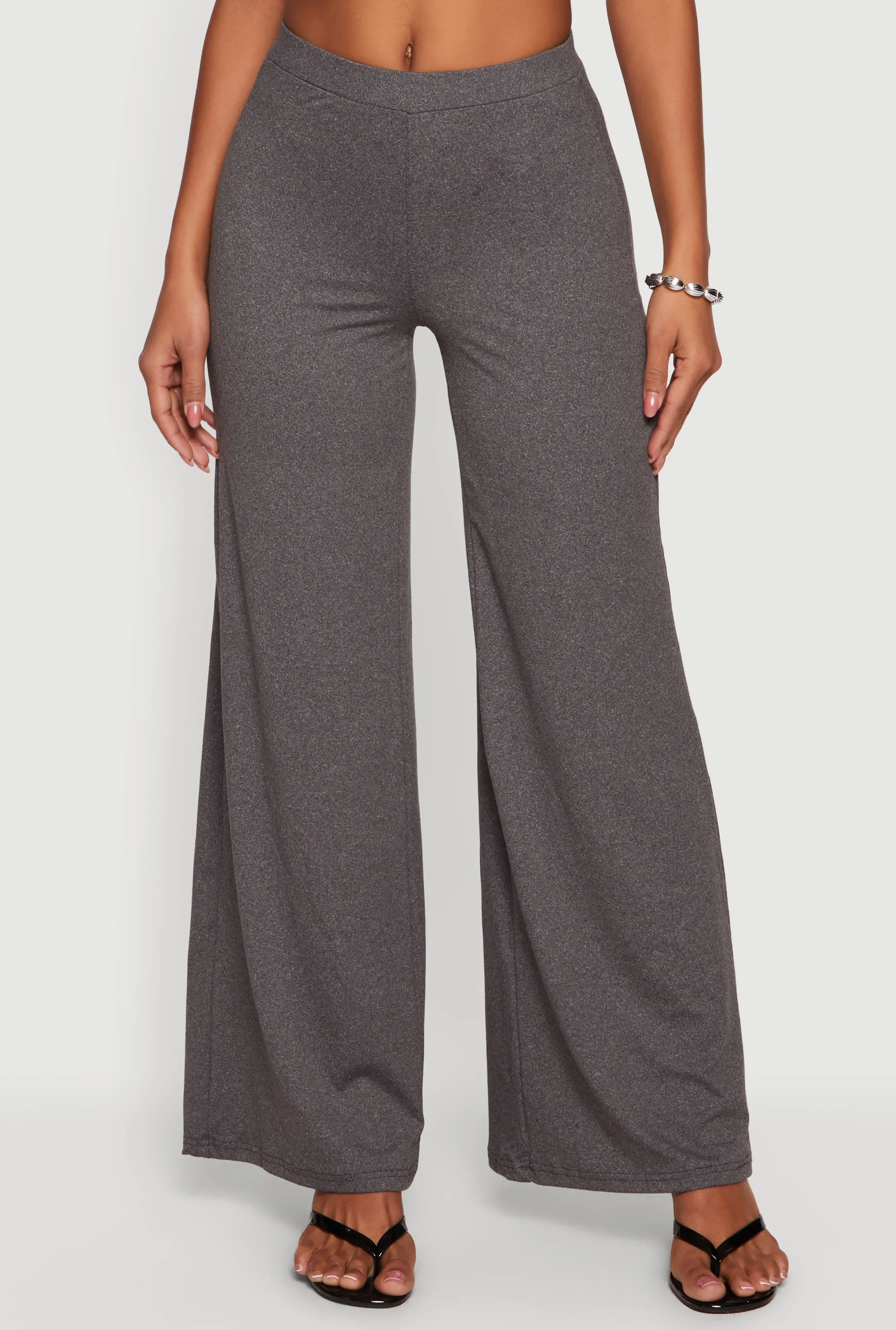 Marled Soft Knit Pull On Wide Leg Pants sold by Rainbow product image thumbnail 3