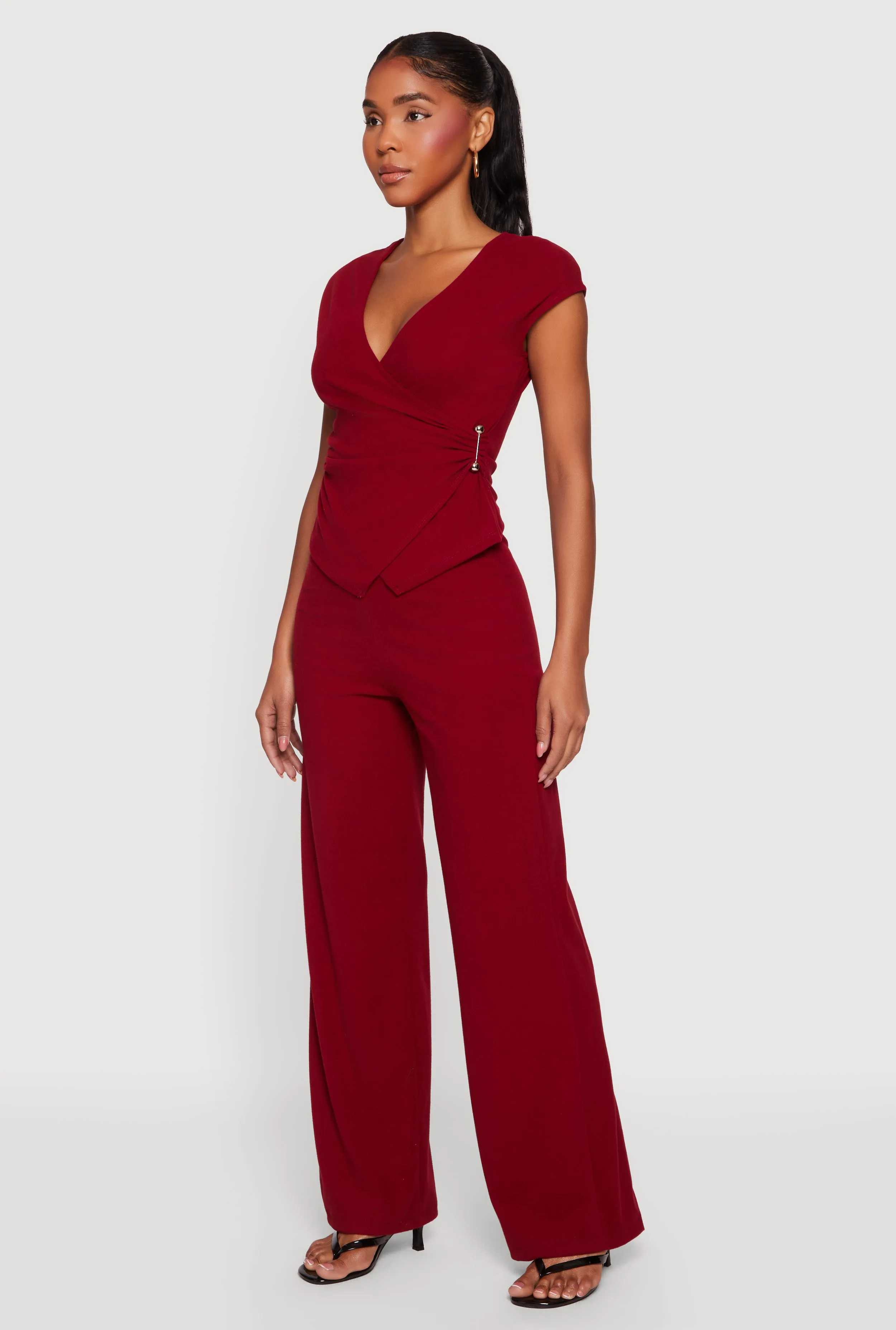 High Waisted Wide Leg Pull On Pants sold by Rainbow product image thumbnail 2