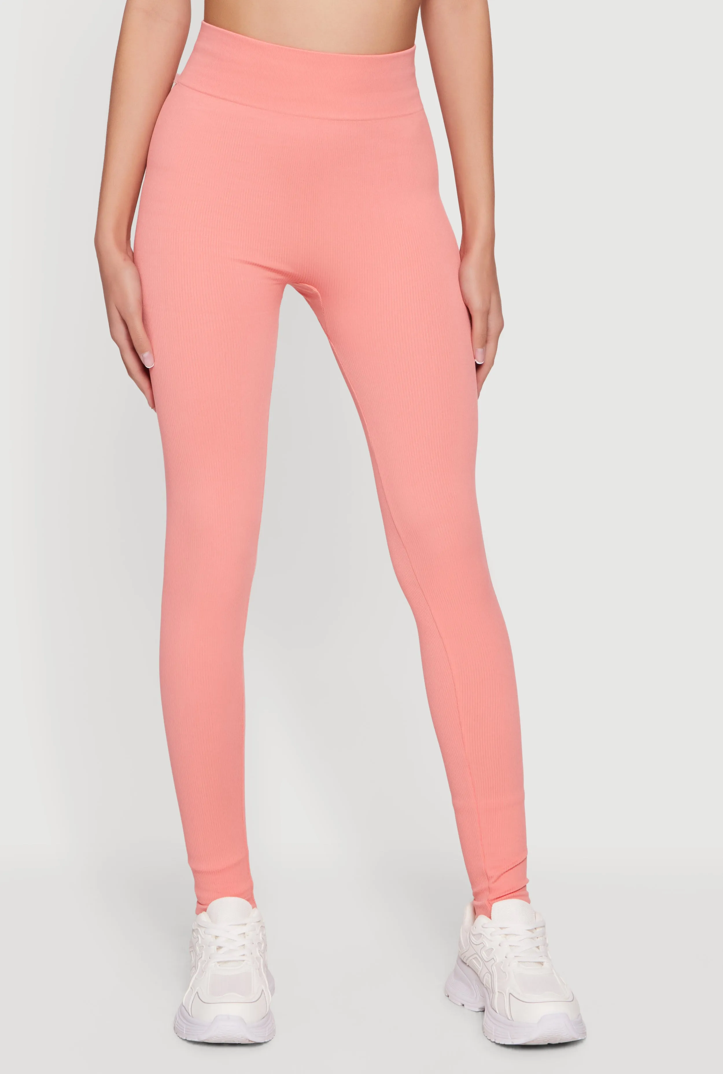 High Waisted Seamless Compression Rib Leggings sold by Rainbow product image thumbnail 3