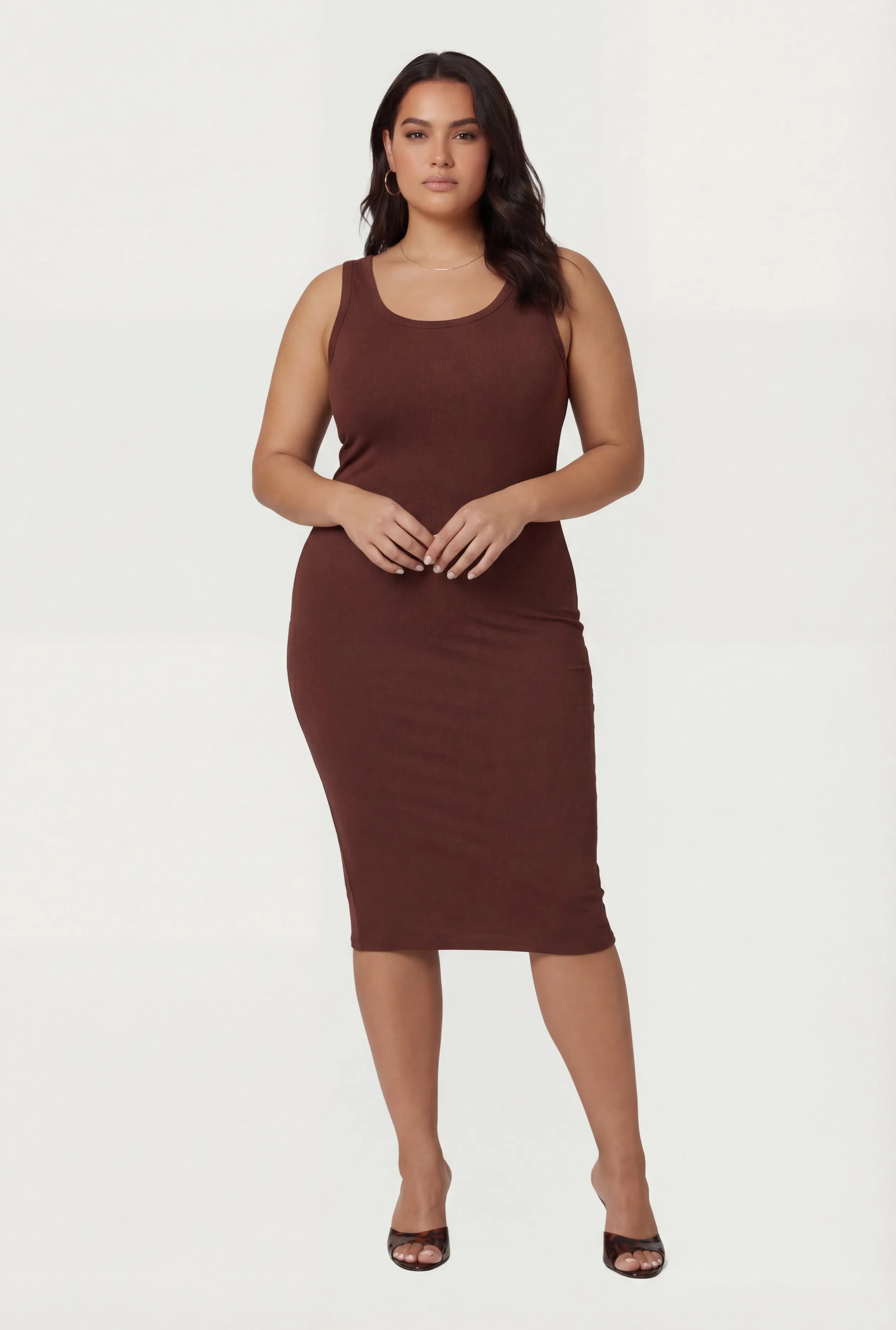 Plus Size Scoop Neck Tank Midi Dress sold by Rainbow product image thumbnail 5