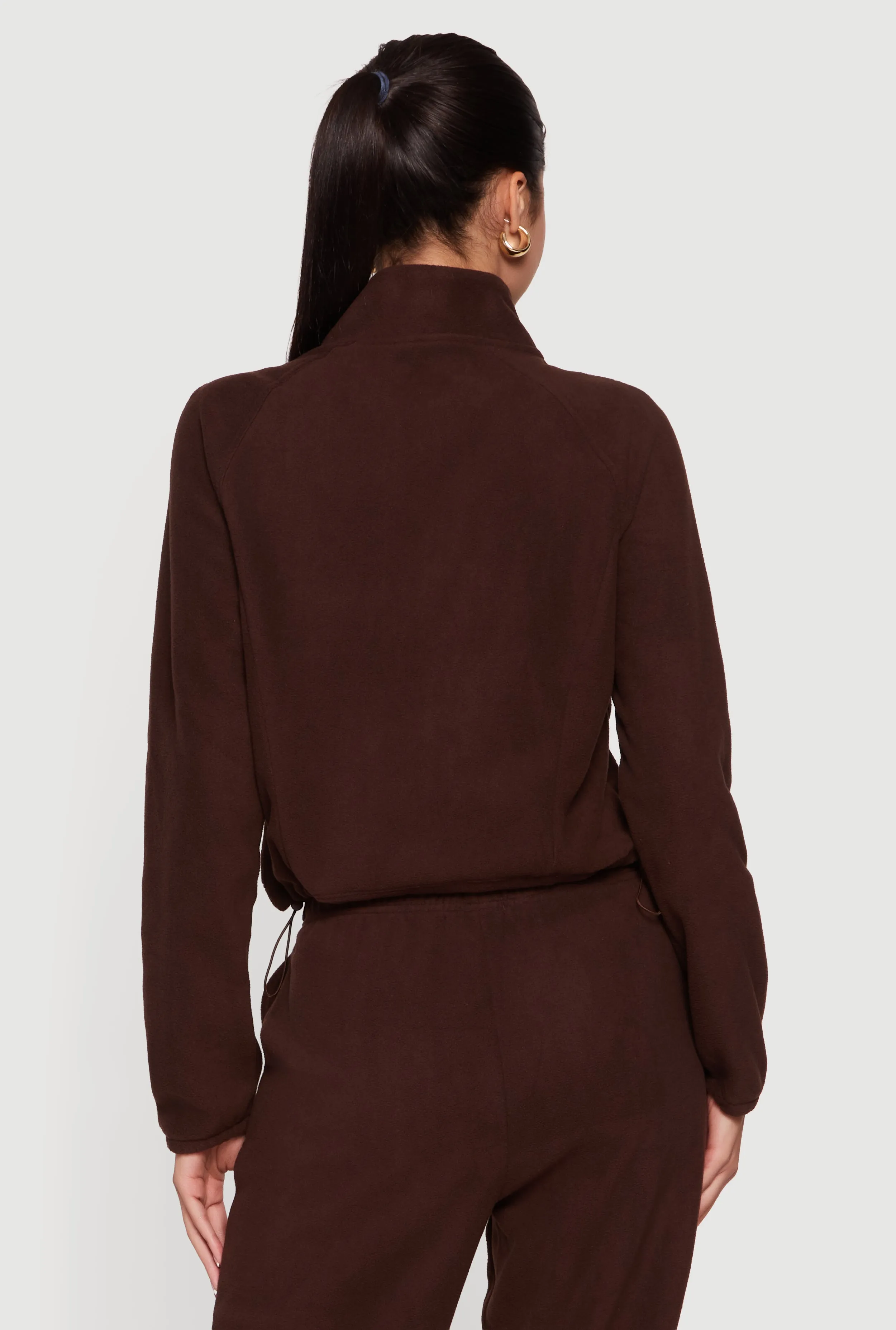 Raglan Sleeve Zip Front Mock Neck Track Jacket sold by Rainbow product image thumbnail 5