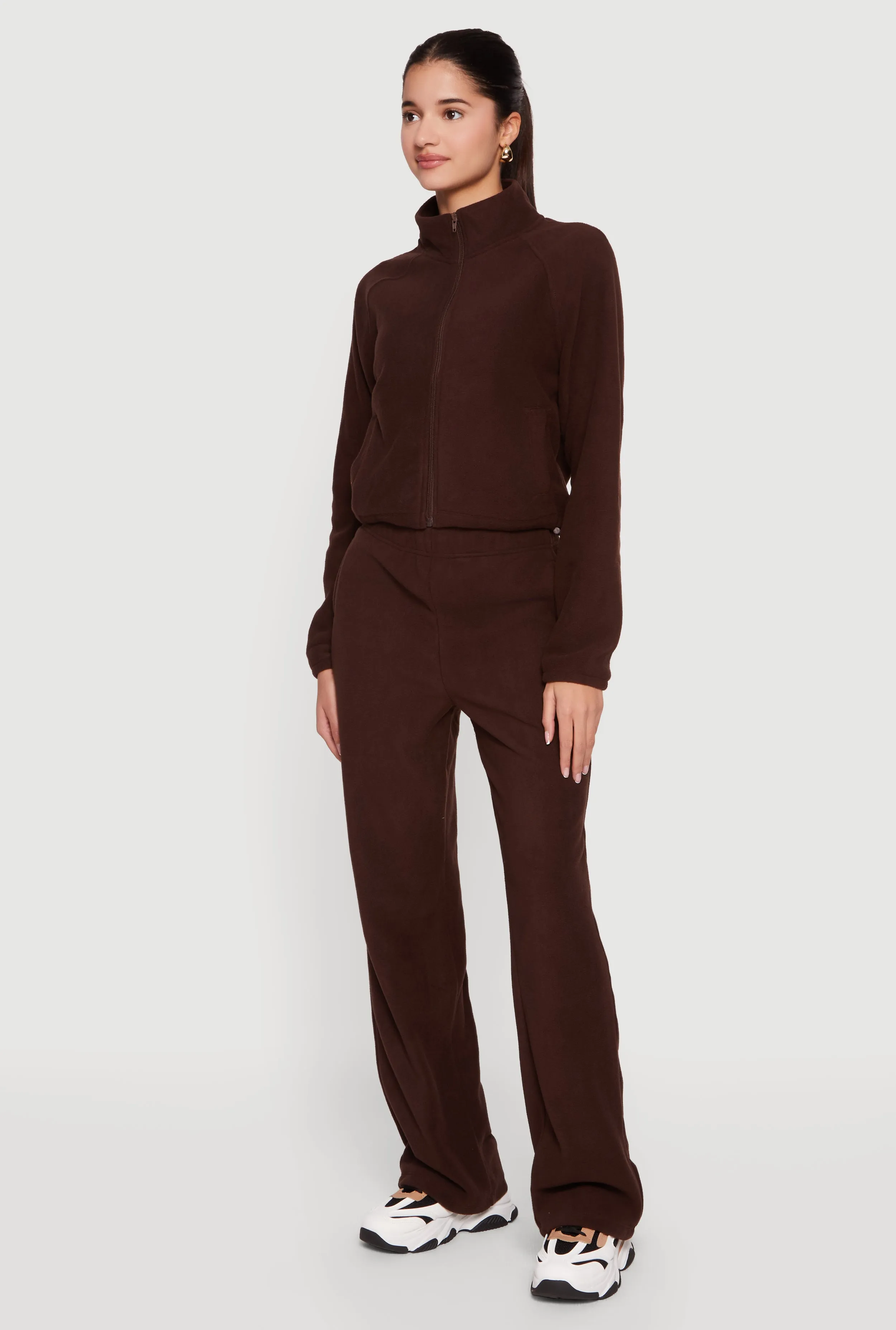 Raglan Sleeve Zip Front Mock Neck Track Jacket sold by Rainbow product image thumbnail 3