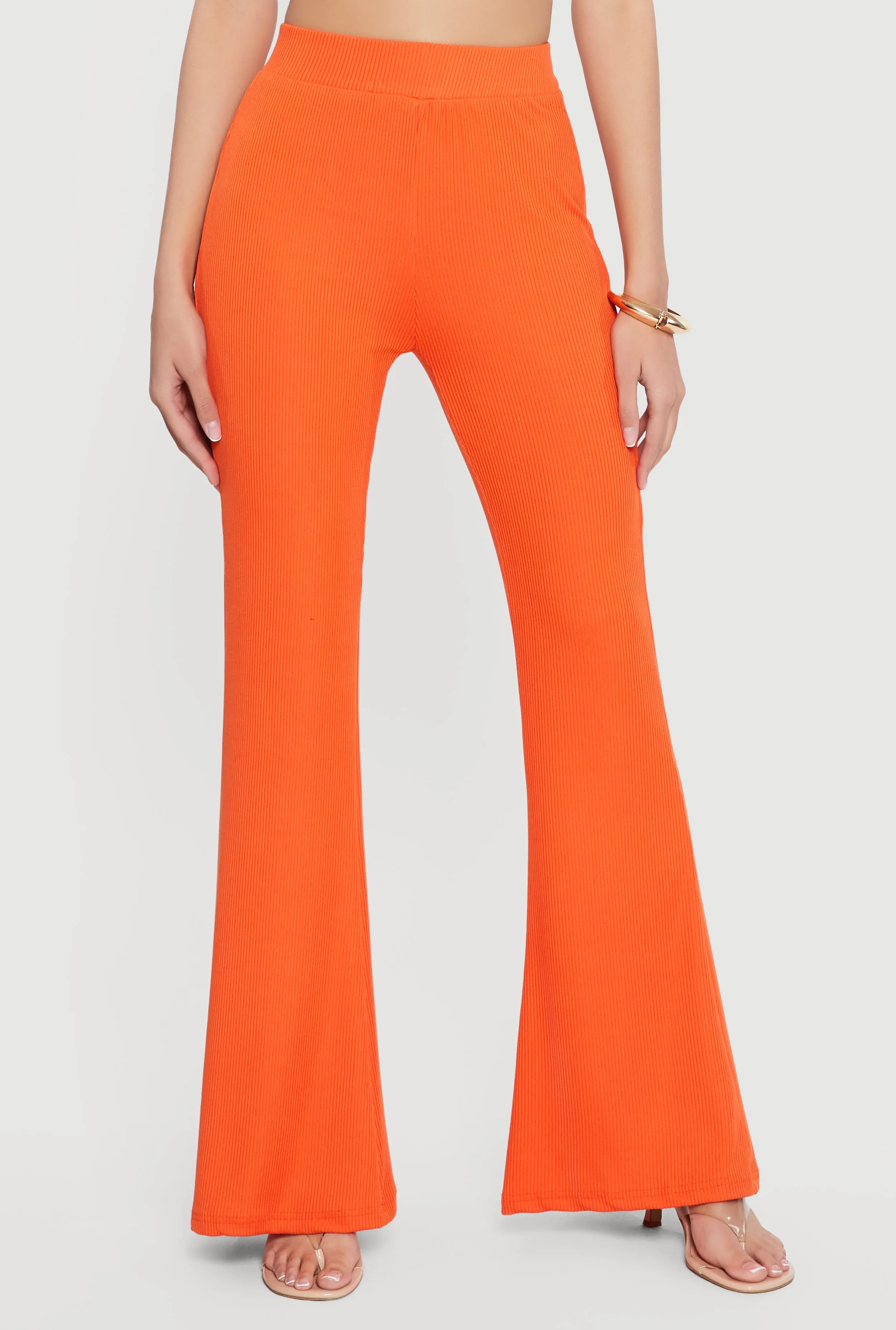Rib Knit High Waisted Flare Pants sold by Rainbow product image thumbnail 3