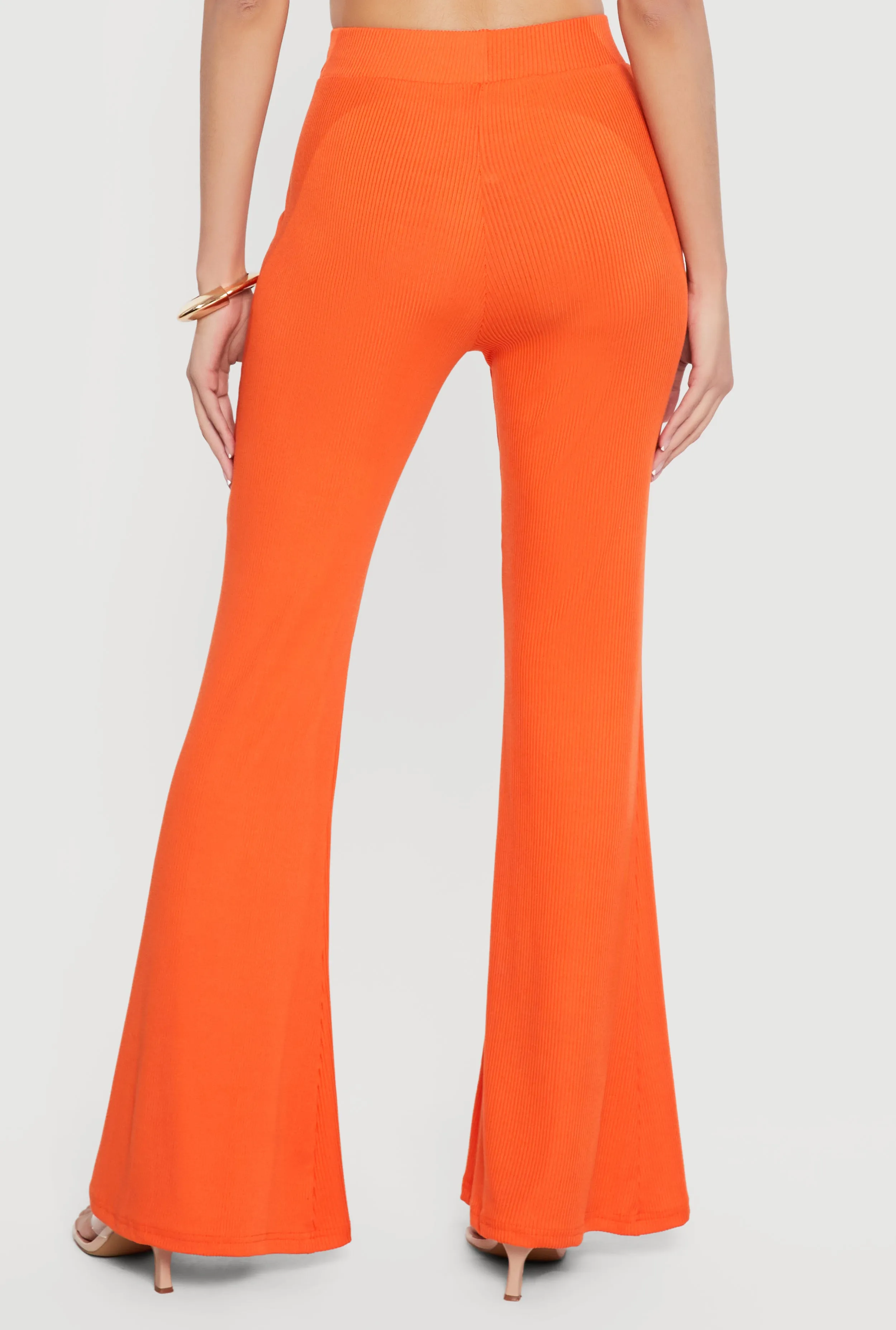 Rib Knit High Waisted Flare Pants sold by Rainbow product image thumbnail 5