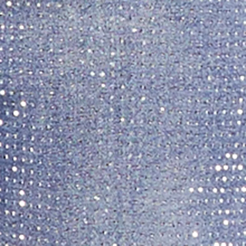 Rhinestone Studded High Waisted Straight Leg Jeans sold by Rainbow product image thumbnail 4