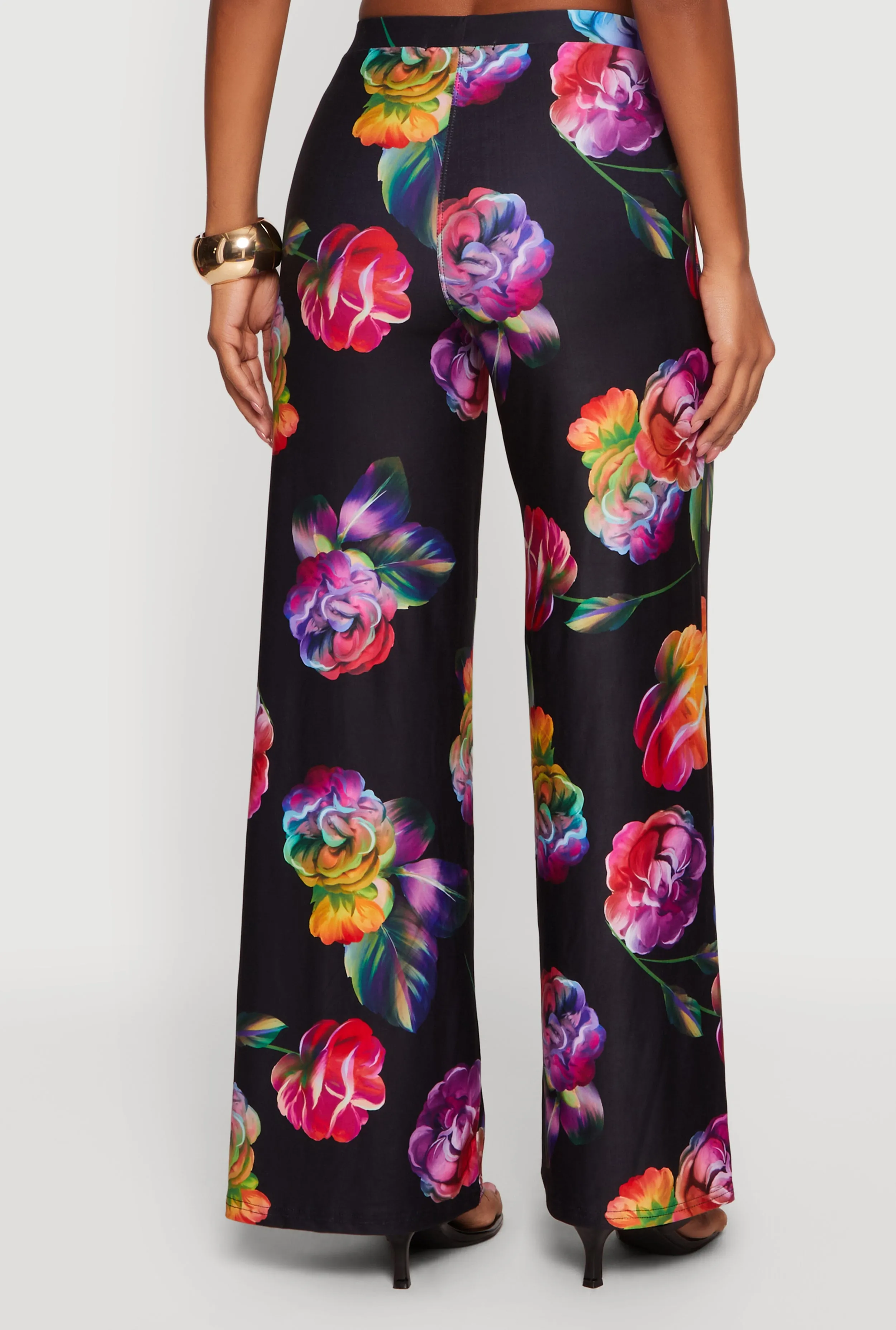 Floral Print Wide Leg Casual Pants sold by Rainbow product image thumbnail 5