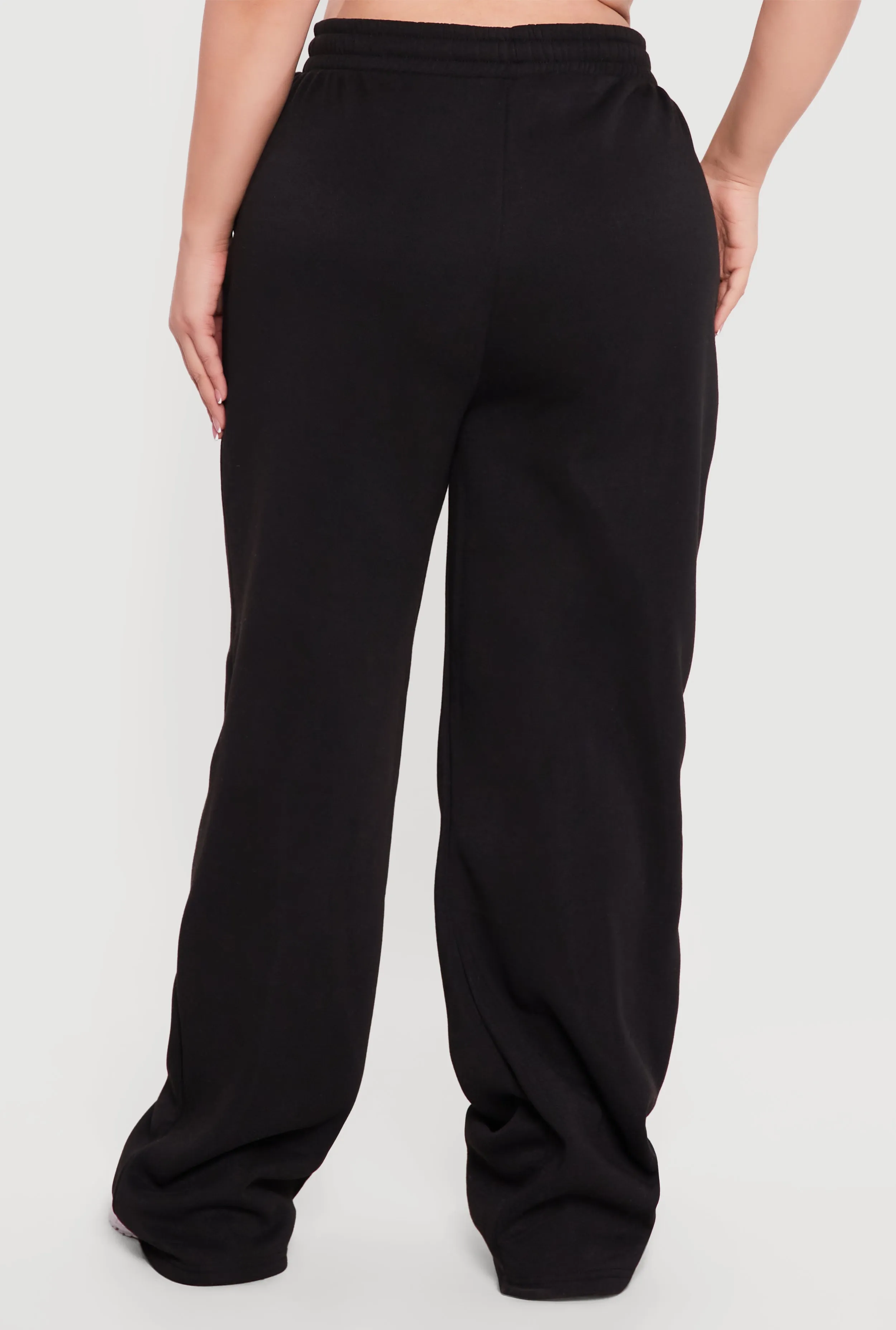 Plus Size High Waisted Wide Leg Fleece Sweatpants sold by Rainbow product image thumbnail 5