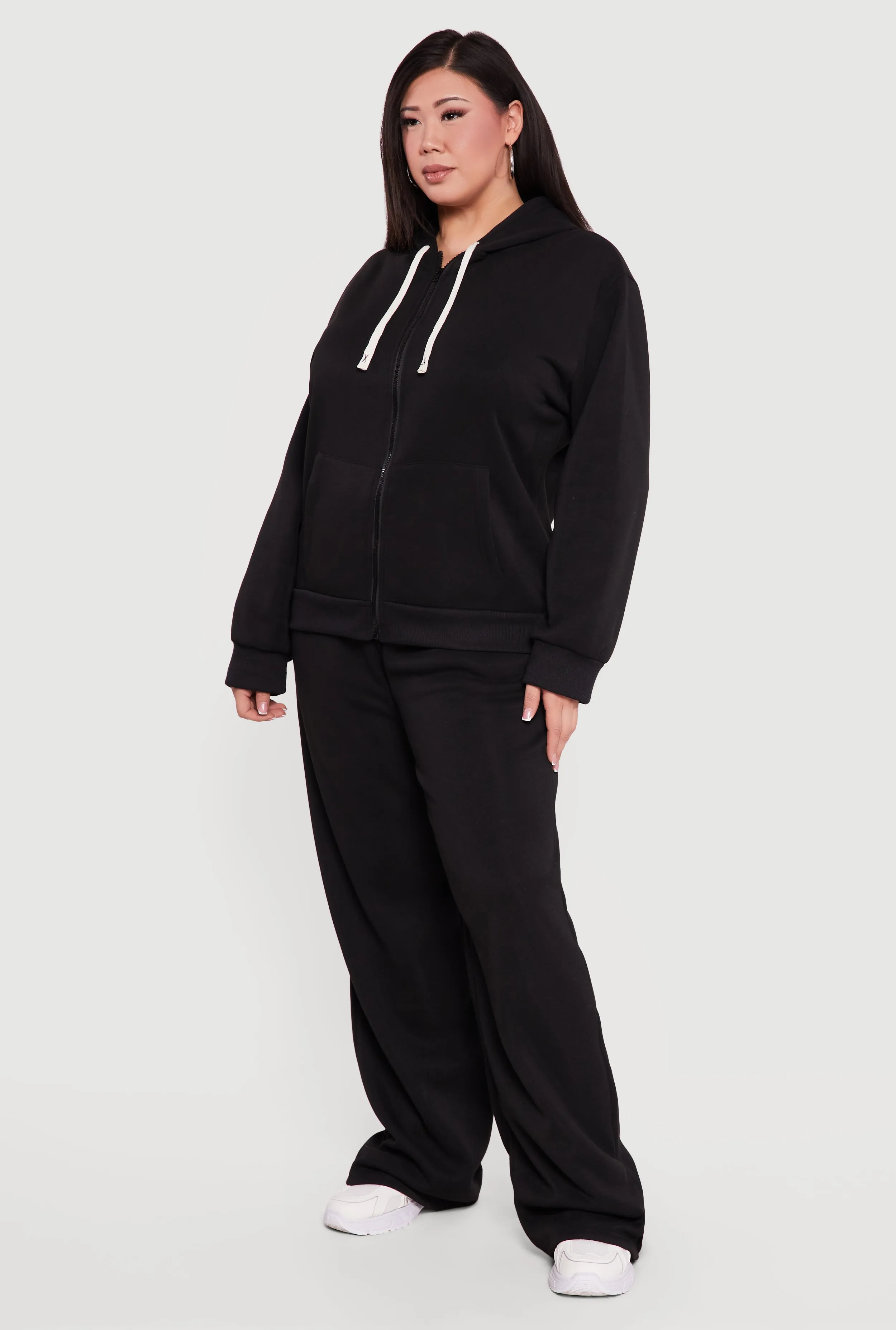 Plus Size High Waisted Wide Leg Fleece Sweatpants sold by Rainbow product image thumbnail 2