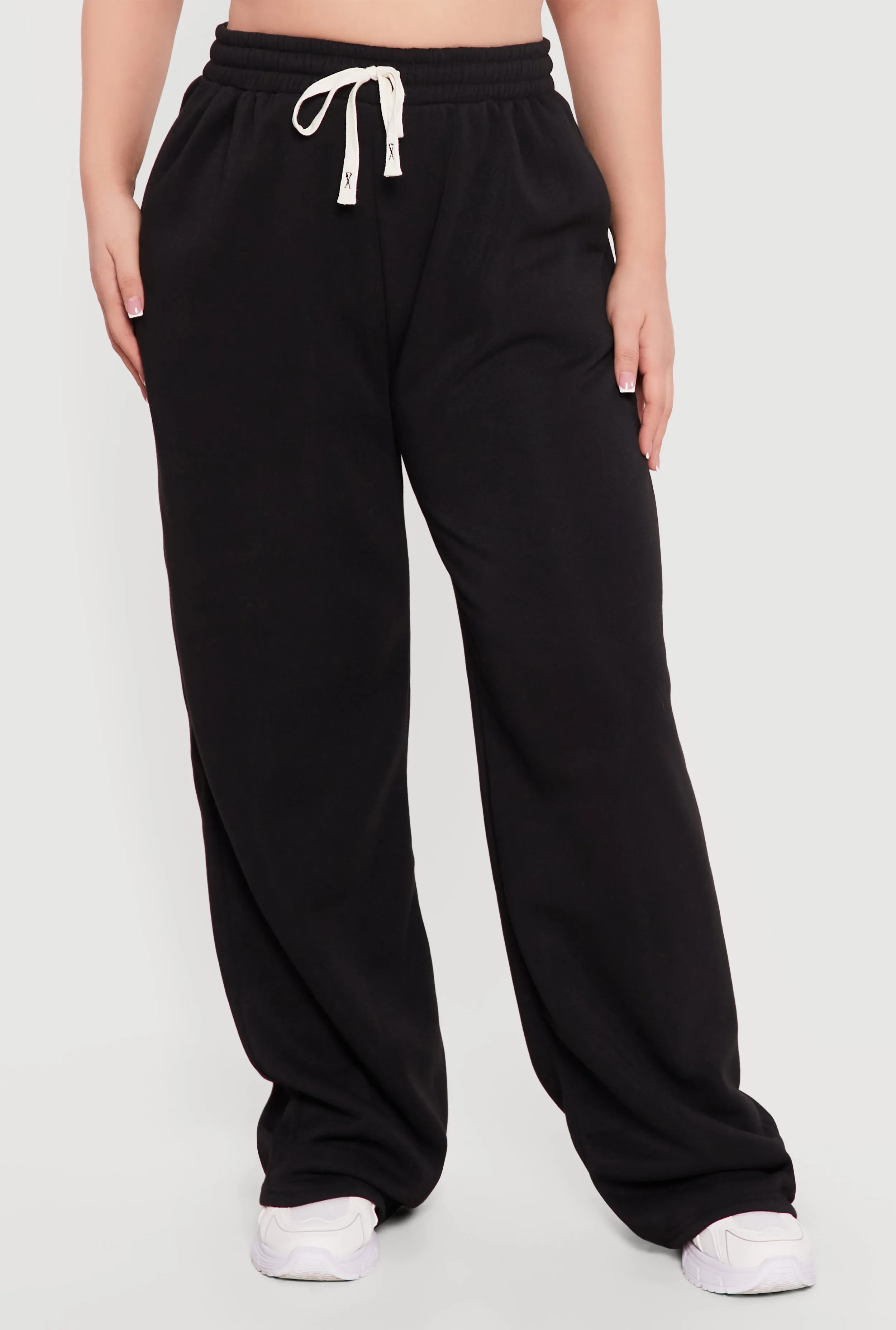 Plus Size High Waisted Wide Leg Fleece Sweatpants sold by Rainbow product image thumbnail 3