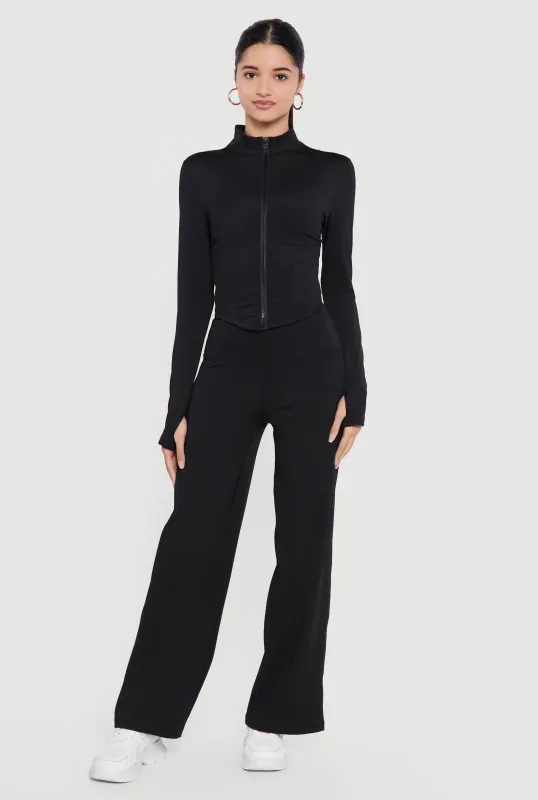 High Waisted Wide Leg Yoga Pants sold by Rainbow