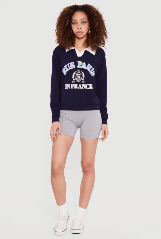 Rue Paris In France Graphic Polo Sweatshirt sold by Rainbow