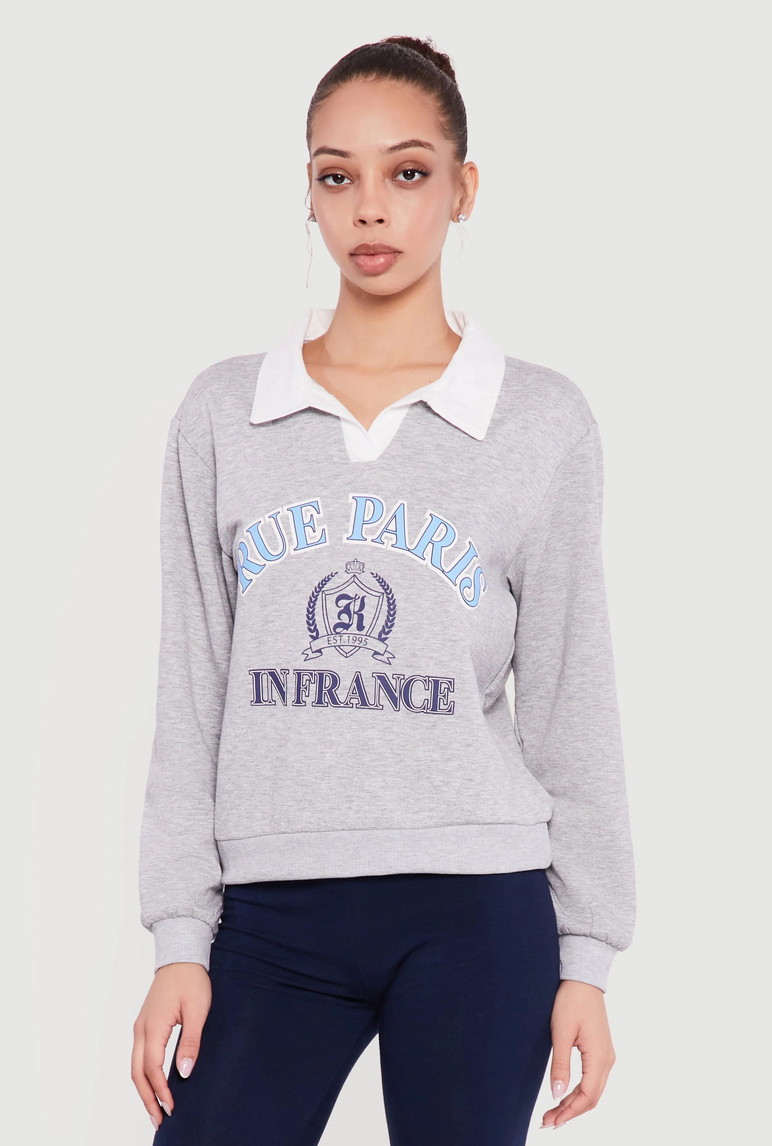 Rue Paris In France Graphic Polo Sweatshirt sold by Rainbow product image thumbnail 2